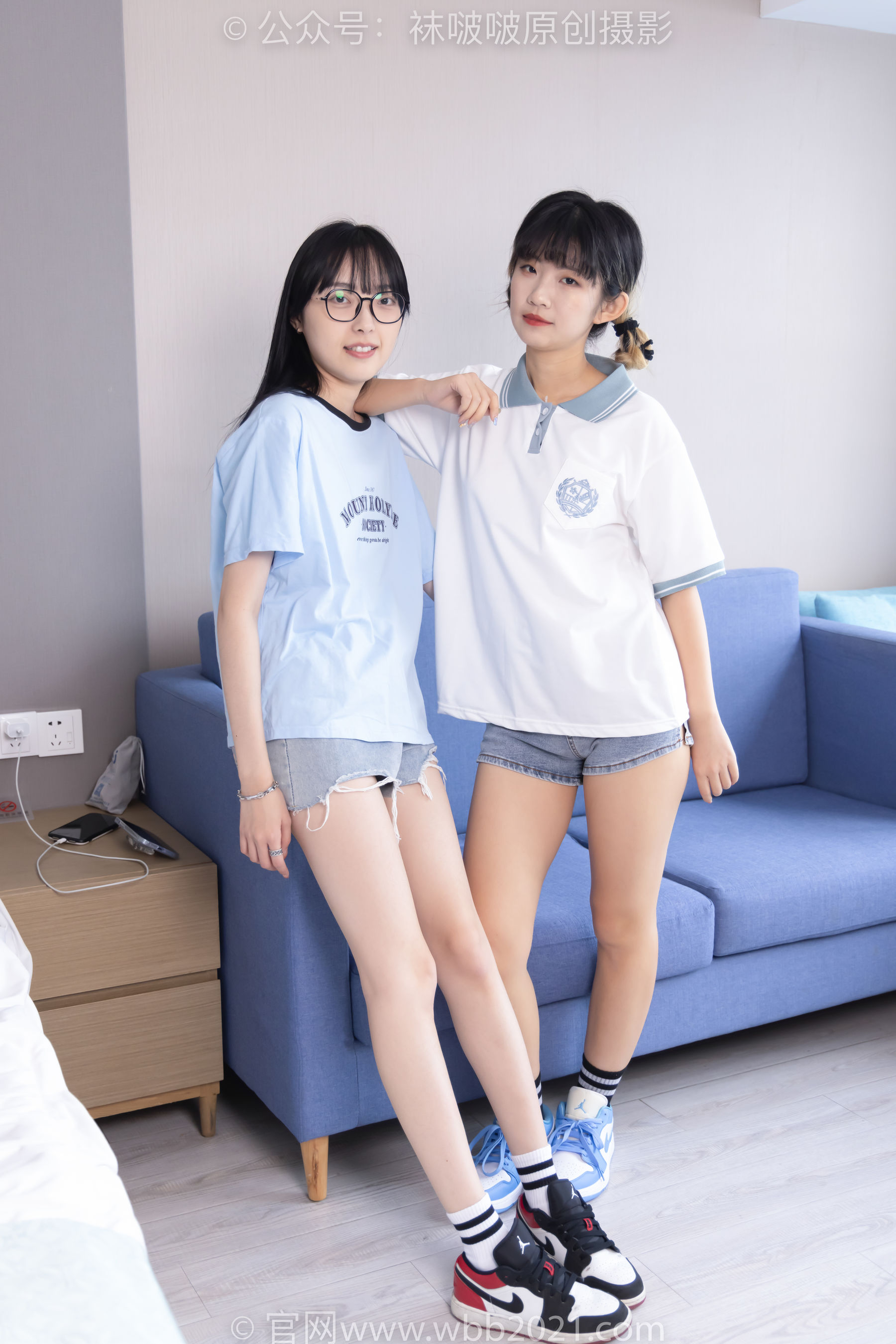 BoBoSocks袜啵啵 No.520 稚予&砂糖 板鞋、黑棉袜、白棉袜、裸足_第1张