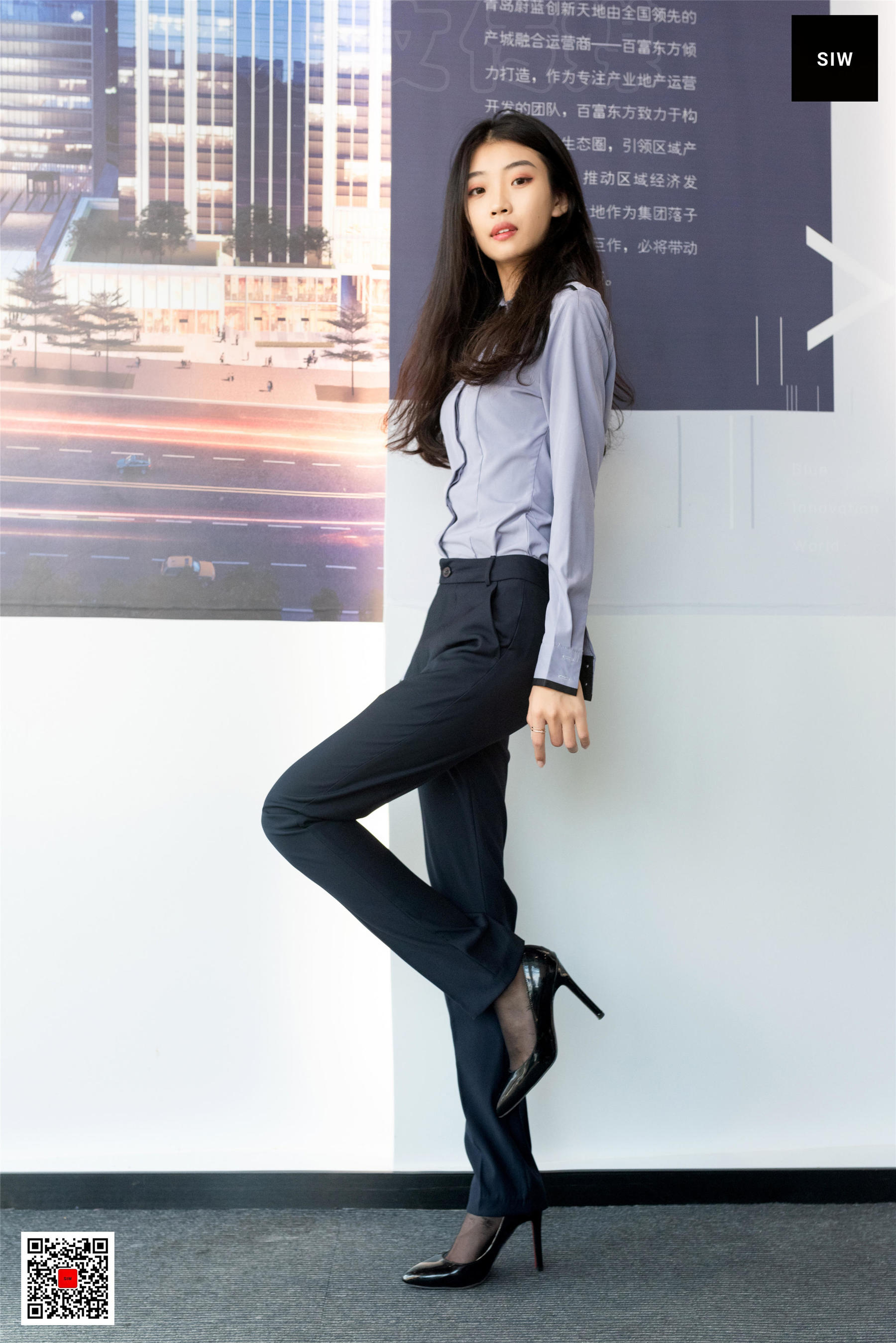 [斯文传媒SIW]  蓉儿 女总裁职业白领制服衬衣长裤工装_第2张
