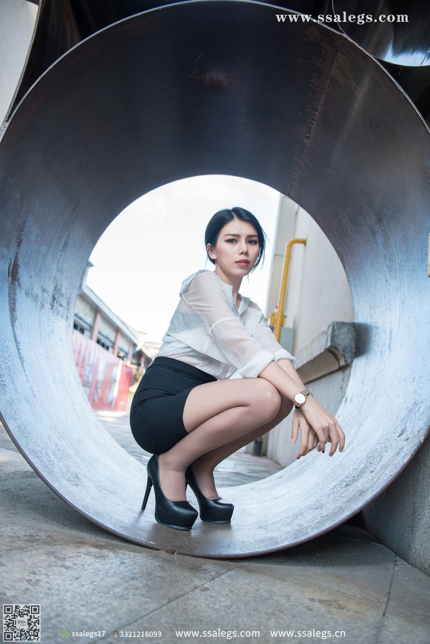 [SSA丝社]超清写真 No.021 混血美女芷沫 浪漫咖啡色丝袜_第5张