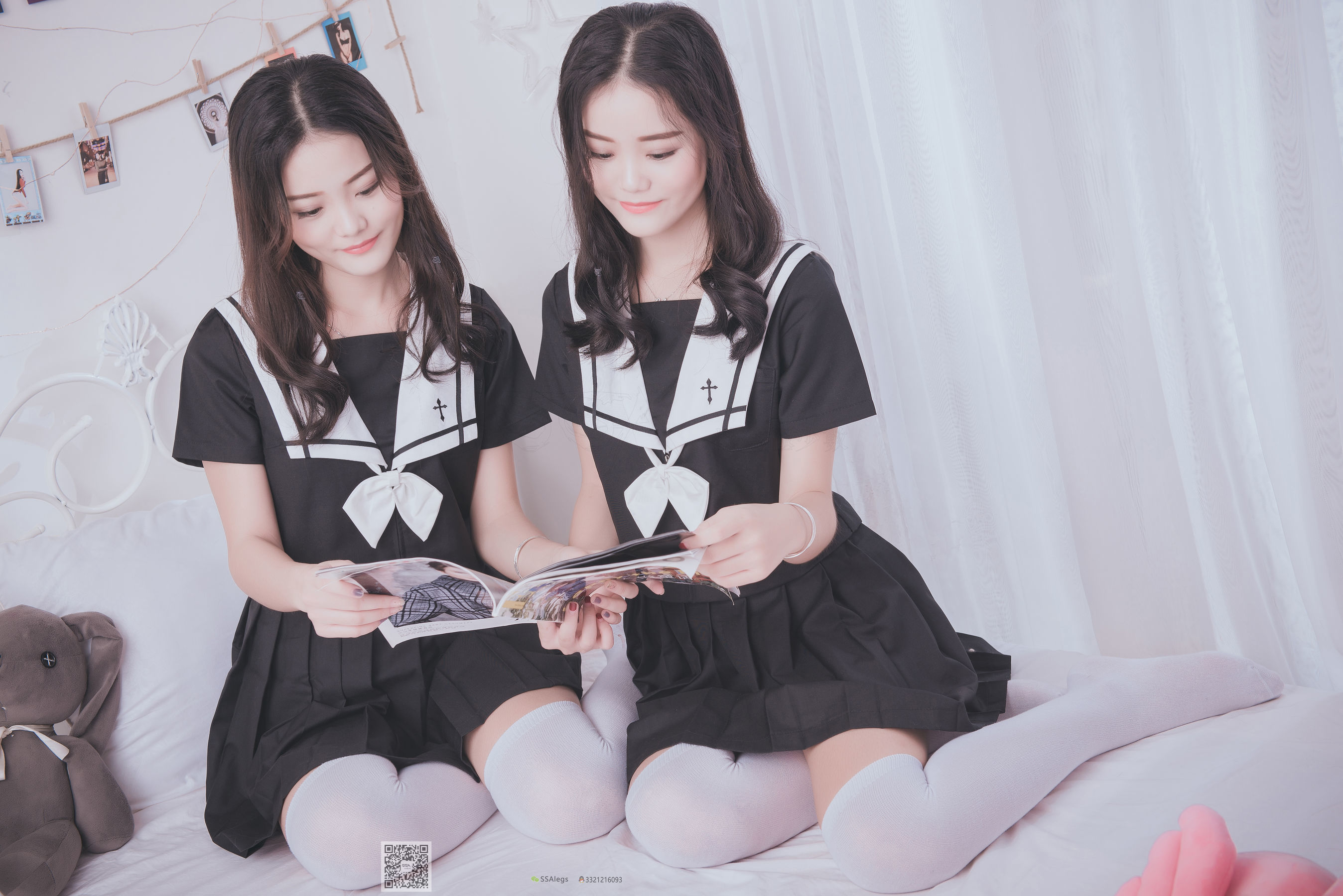 [SSA丝社]超清写真 No.028 青青姐妹 姐妹花的JK情_第1张