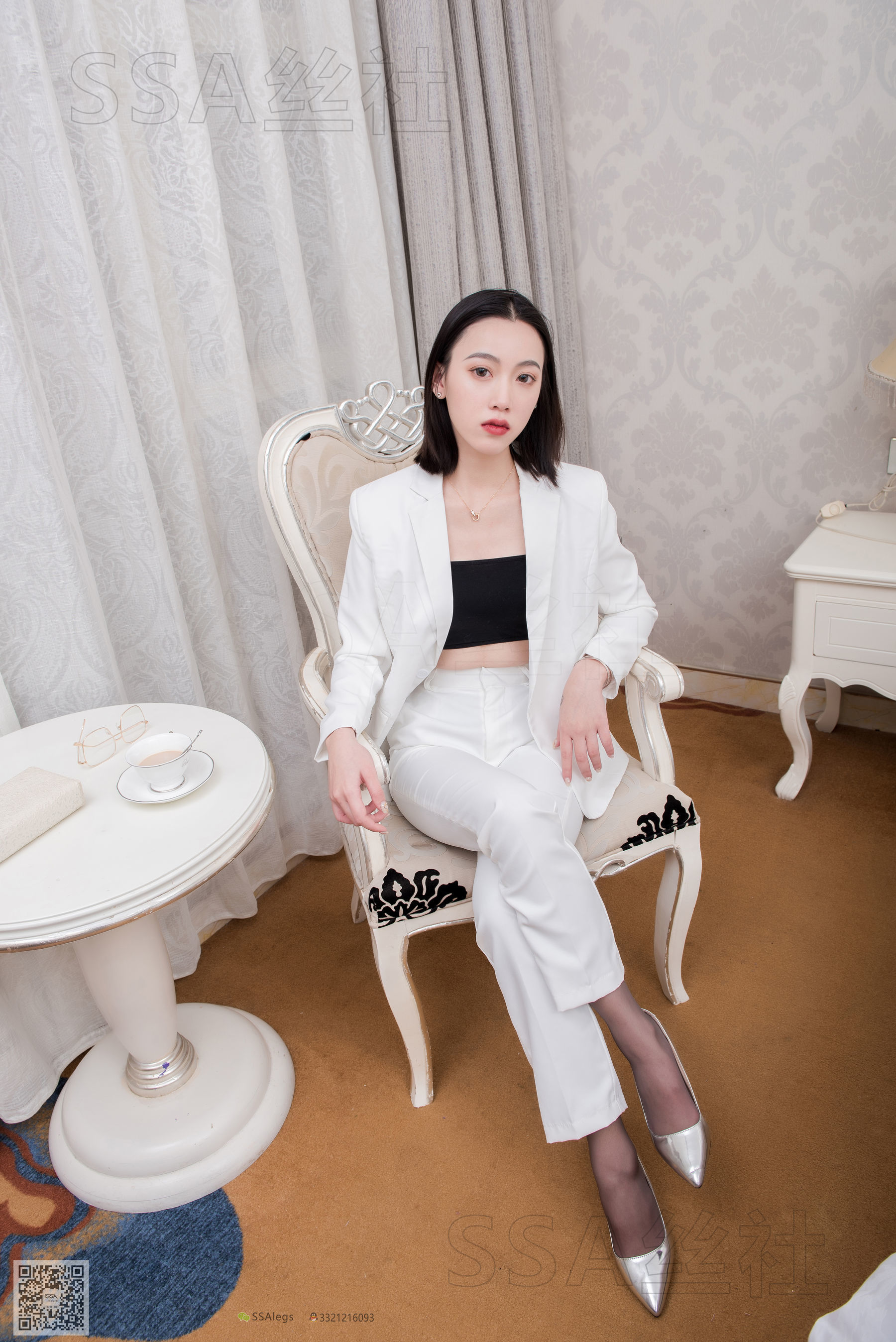 [SSA丝社]超清写真 No.065 大大 白衣西裤_第5张