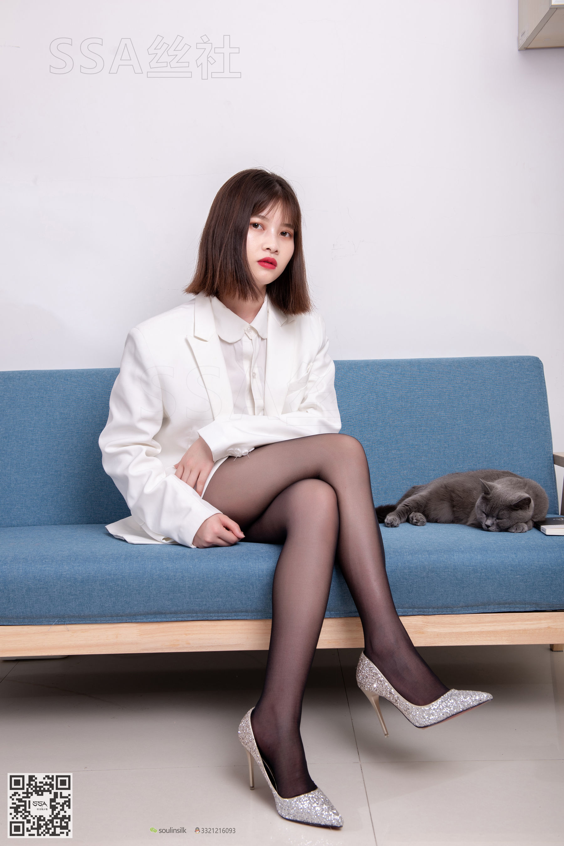 [SSA丝社]超清写真 No.119 腿模穗子 白色西装_第5张