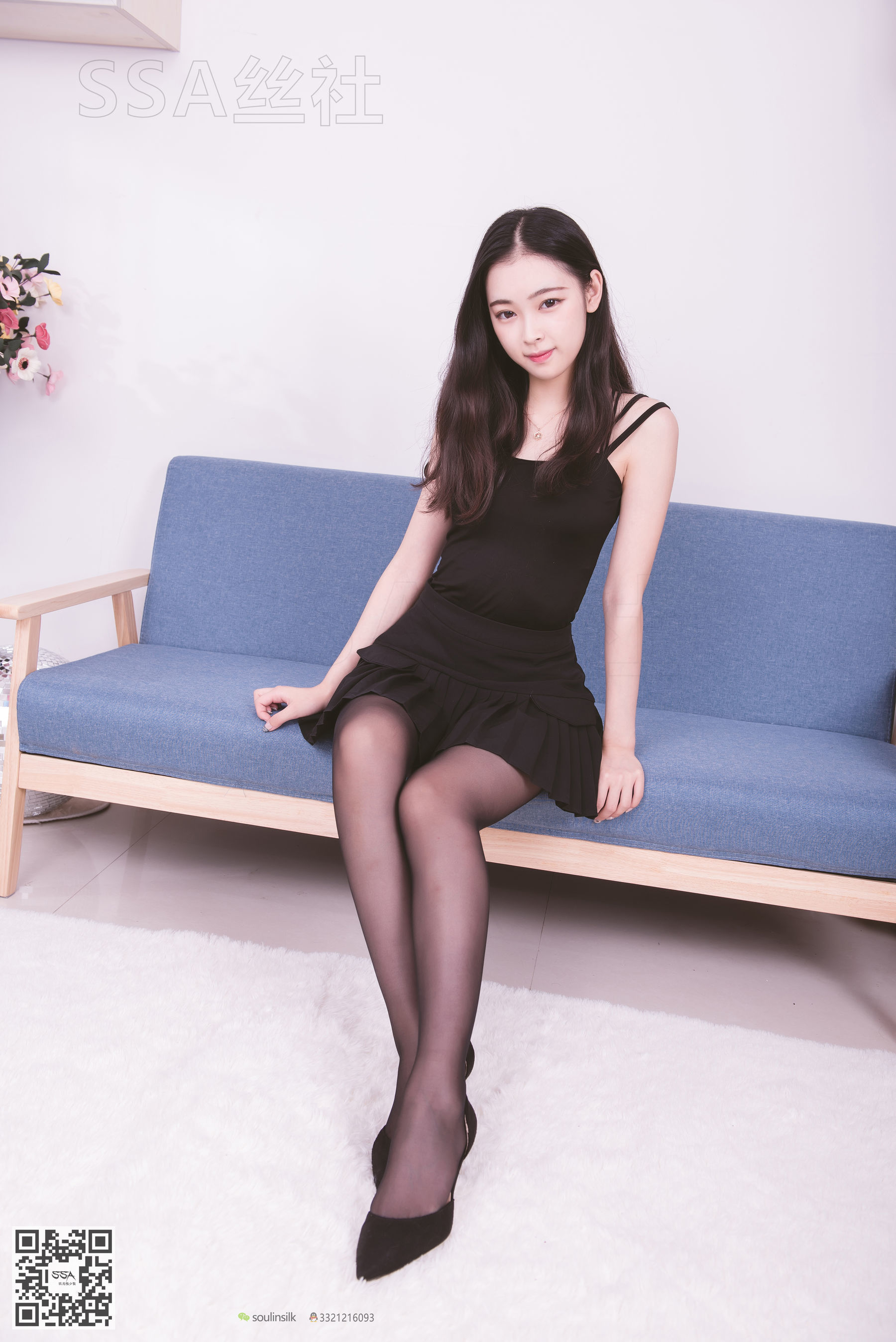 [SSA丝社]超清写真 No.122 文娟 无法抵挡的黑色脚尖加固丝袜_第1张