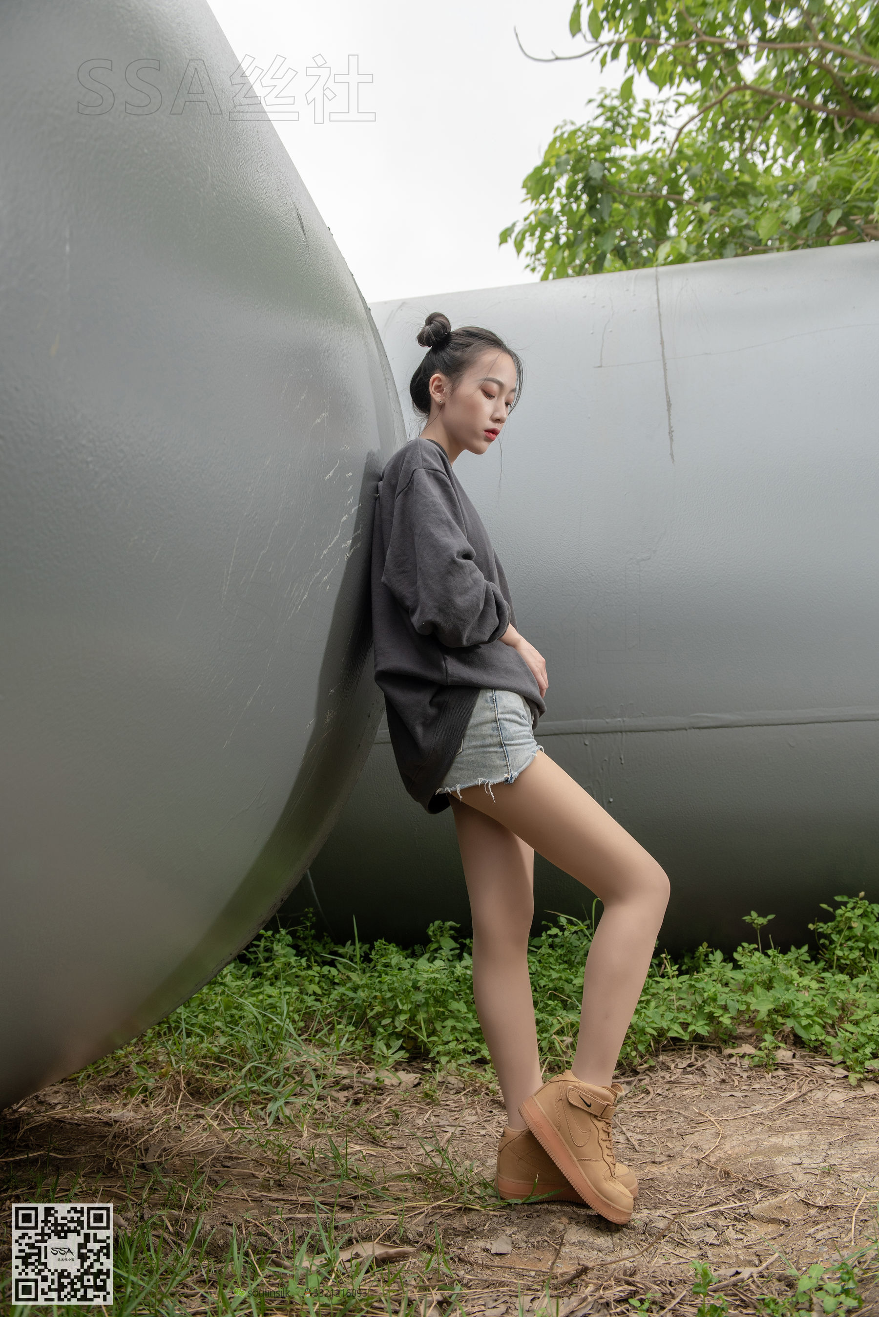 [SSA丝社]超清写真 No.125 腿模大大 郊外踏青之旅_第1张