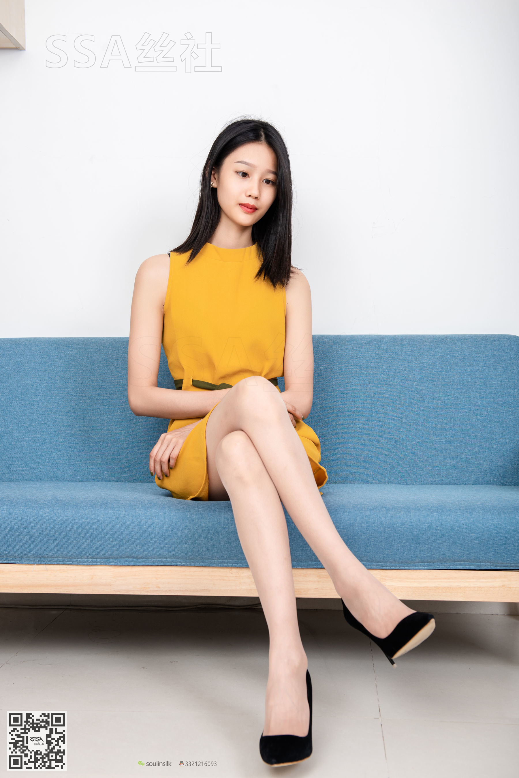 [SSA丝社]超清写真 No.140 星星 橘黄色裙子肉丝_第4张