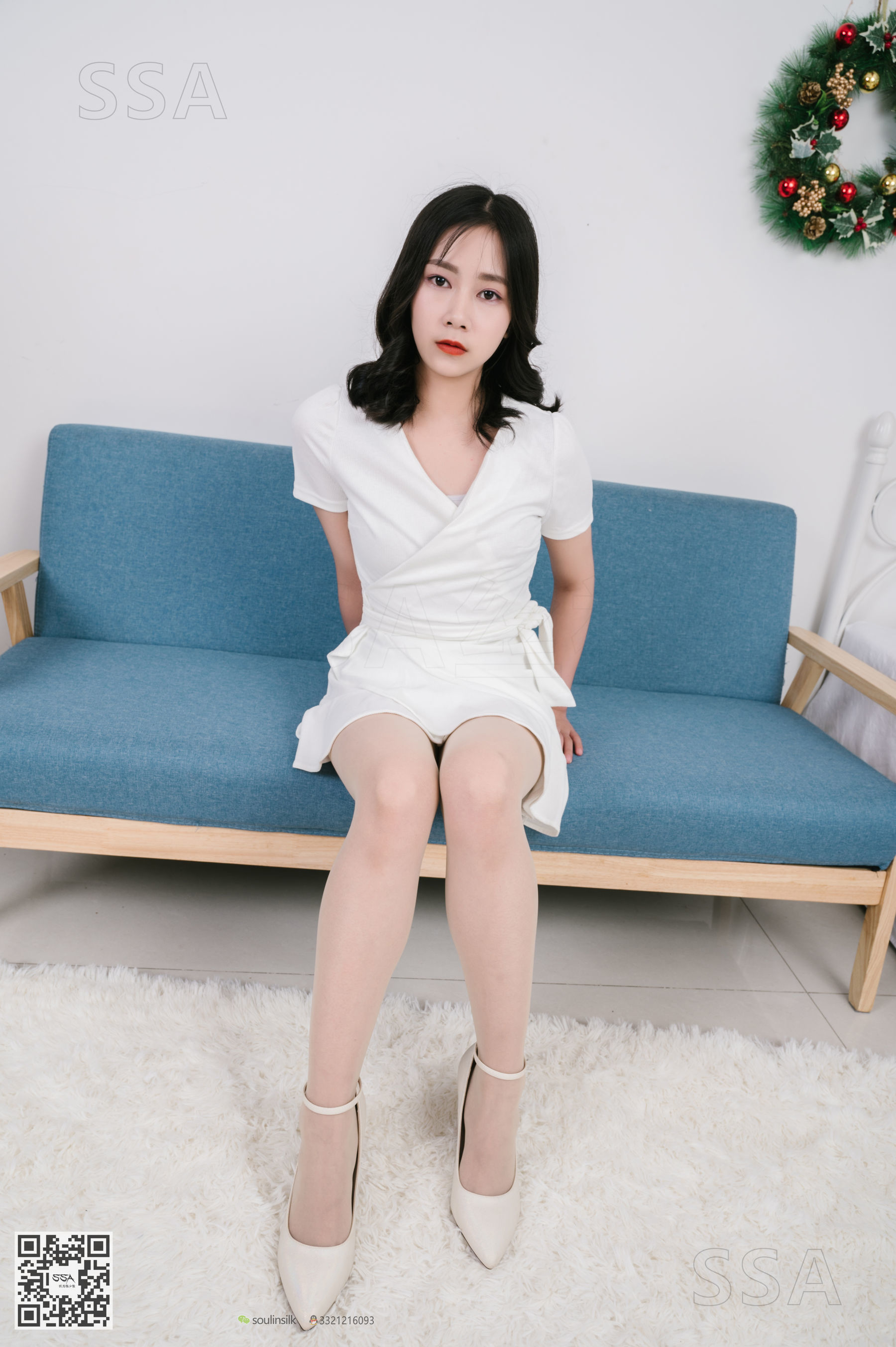 [SSA丝社]超清写真 No.155 阿花 白色连衣裙_第3张