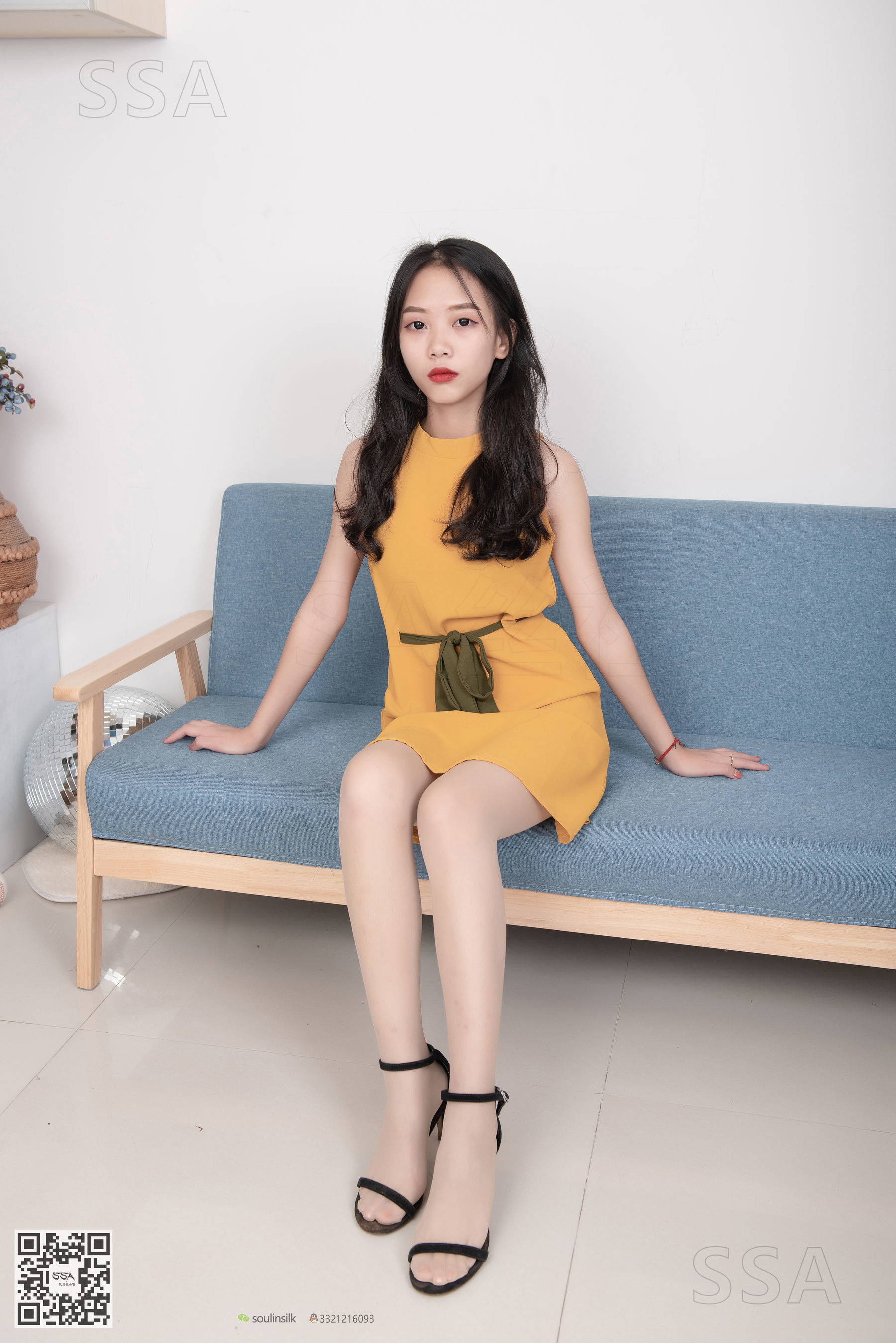 [SSA丝社]超清写真 No.165 小凉 黄色连衣裙肉丝_第1张