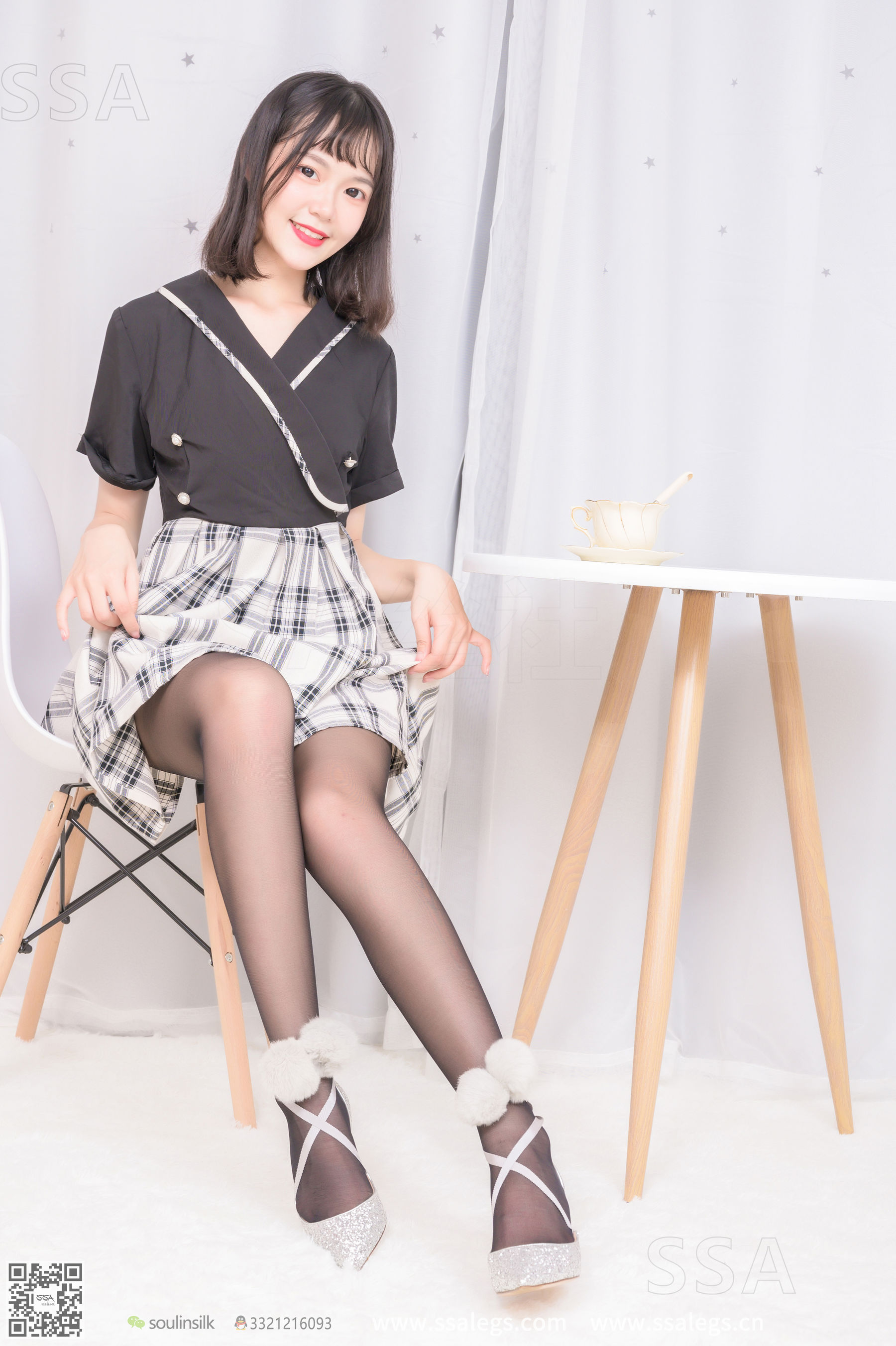 [SSA丝社]超清写真 No.261 阳阳 阳光少女的银色高跟鞋(上)_第5张