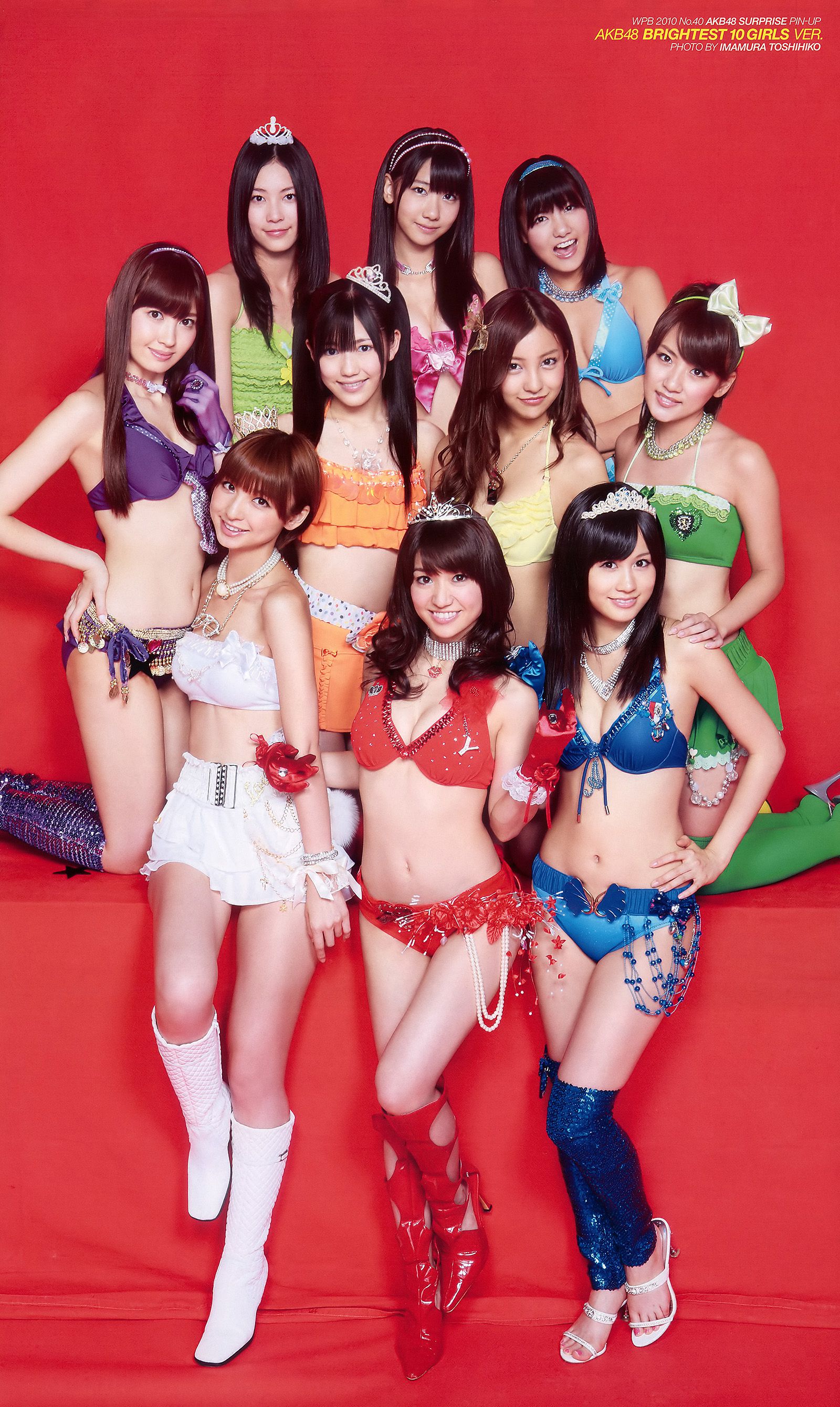 AKB4 板野友美 夏菜 杉ありさ 相川晴南 武井咲 谷村美月 [Weekly Playboy] 2010年No.40 写真杂志_第2张