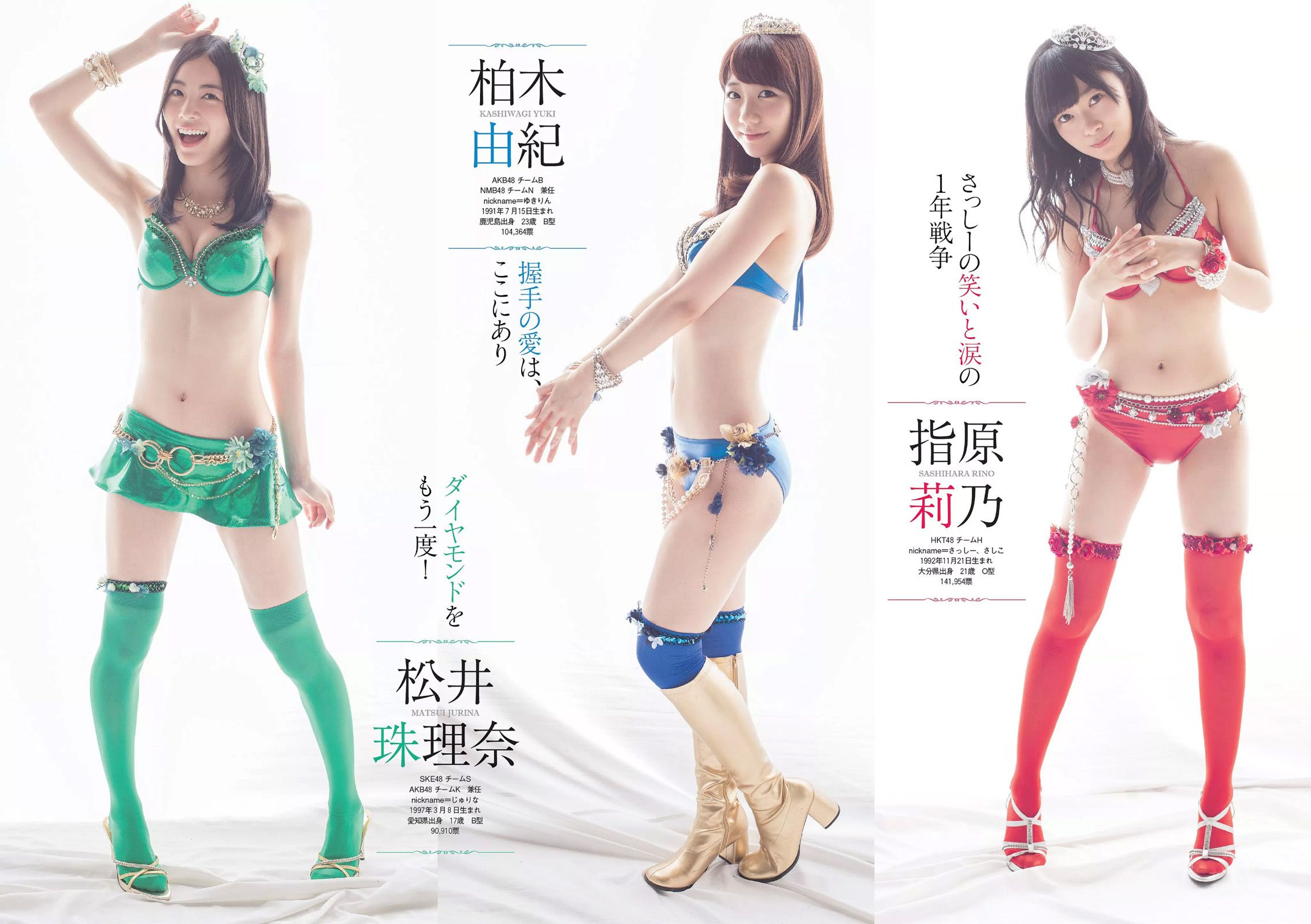AKB48 山地まり 橋本環奈 吉木りさ 安達祐実 小瀬田麻由 [Weekly Playboy] 2014年No.34-35 写真杂志_第3张