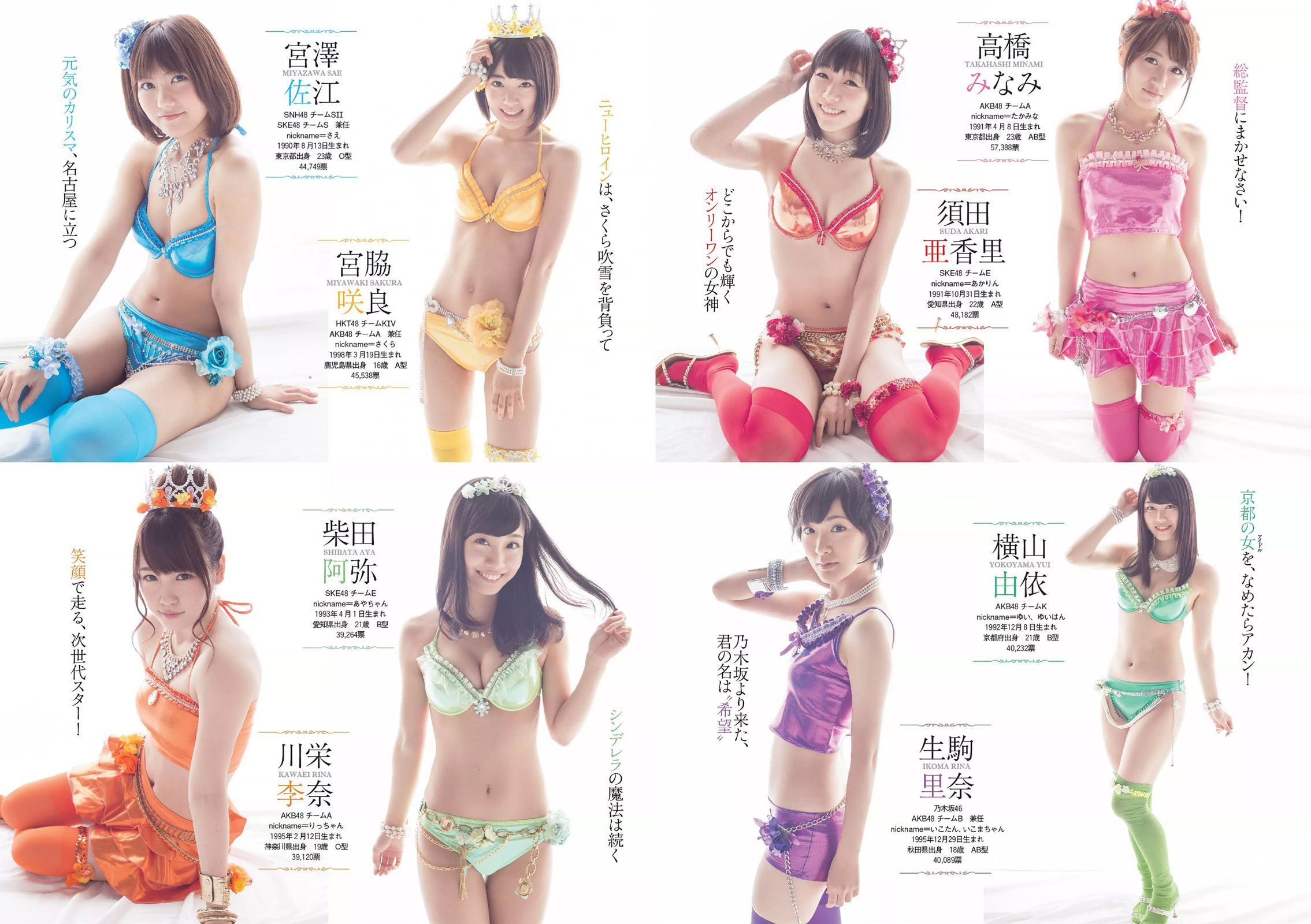 AKB48 山地まり 橋本環奈 吉木りさ 安達祐実 小瀬田麻由 [Weekly Playboy] 2014年No.34-35 写真杂志_第5张