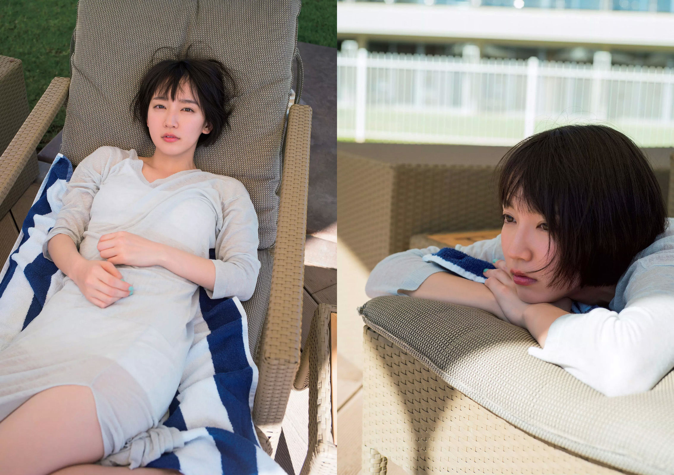 吉岡里帆 小倉優香 傳谷英里香 玉田志織 大原優乃 小宮有紗 梅澤美波 加治ひとみ 忍野さら 桃月なしこ 藤木由貴 [Weekly Playboy] 2018年No.34-35 写真杂志_第3张