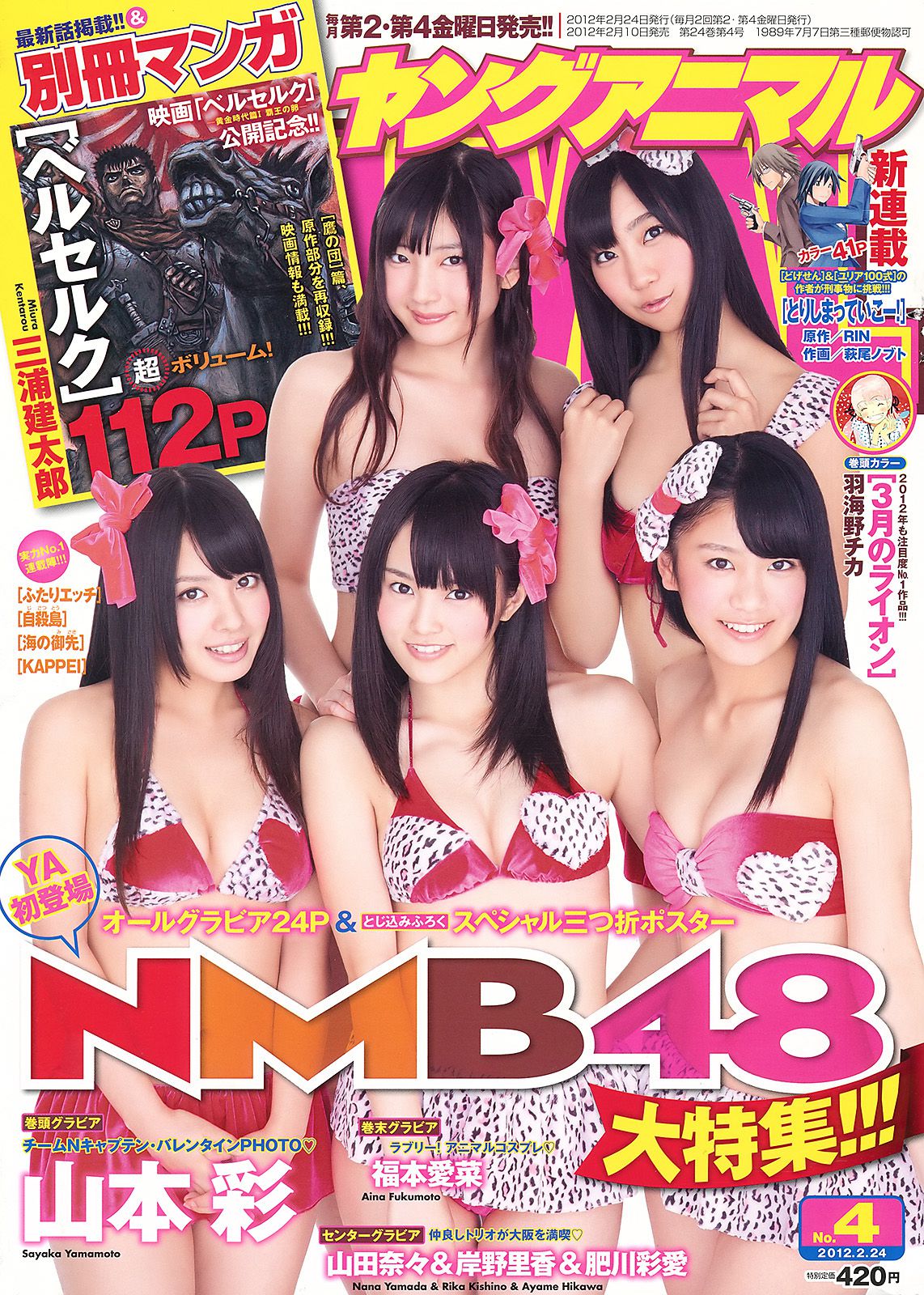 NMB48 山本彩 福本爱菜 [Young Animal] 2012年No.04 写真杂志_第1张