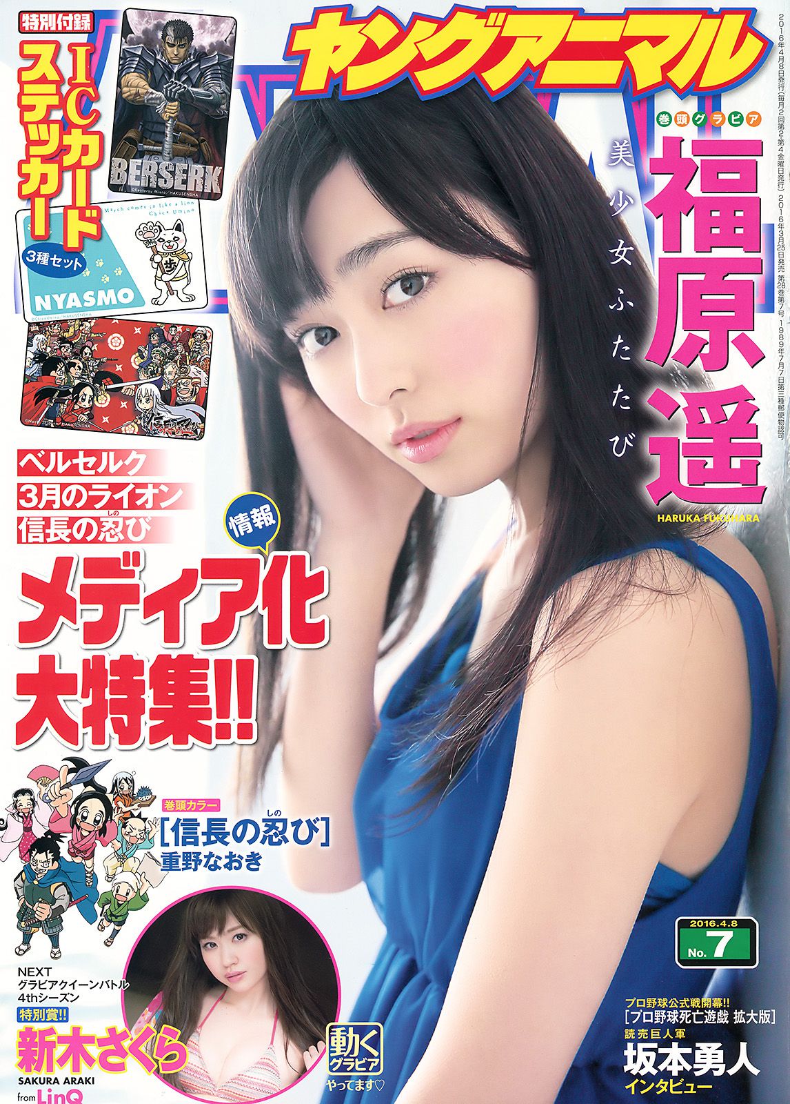 福原遥 新木さくら [Young Animal] 2016年No.07 写真杂志_第1张