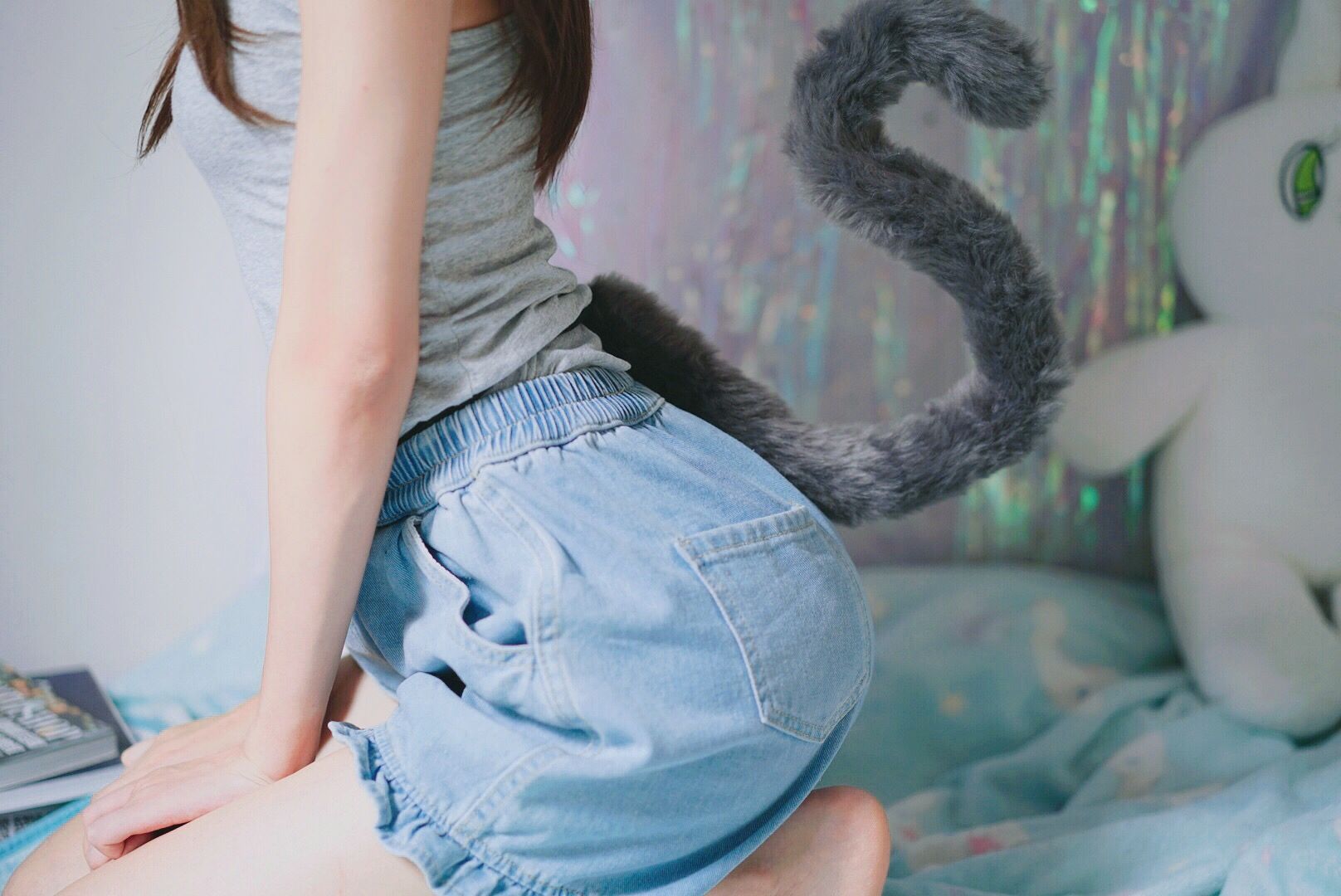 萌妹子眼酱大魔王w – 灰尾猫系 [14P]