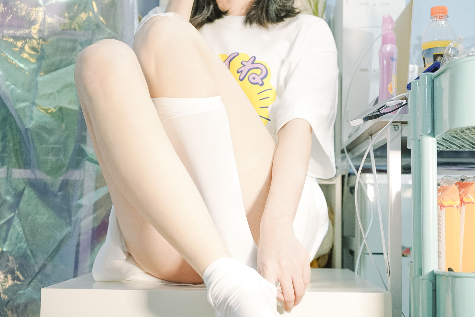 萌妹子眼酱大魔王w – 中筒白丝 [14P]