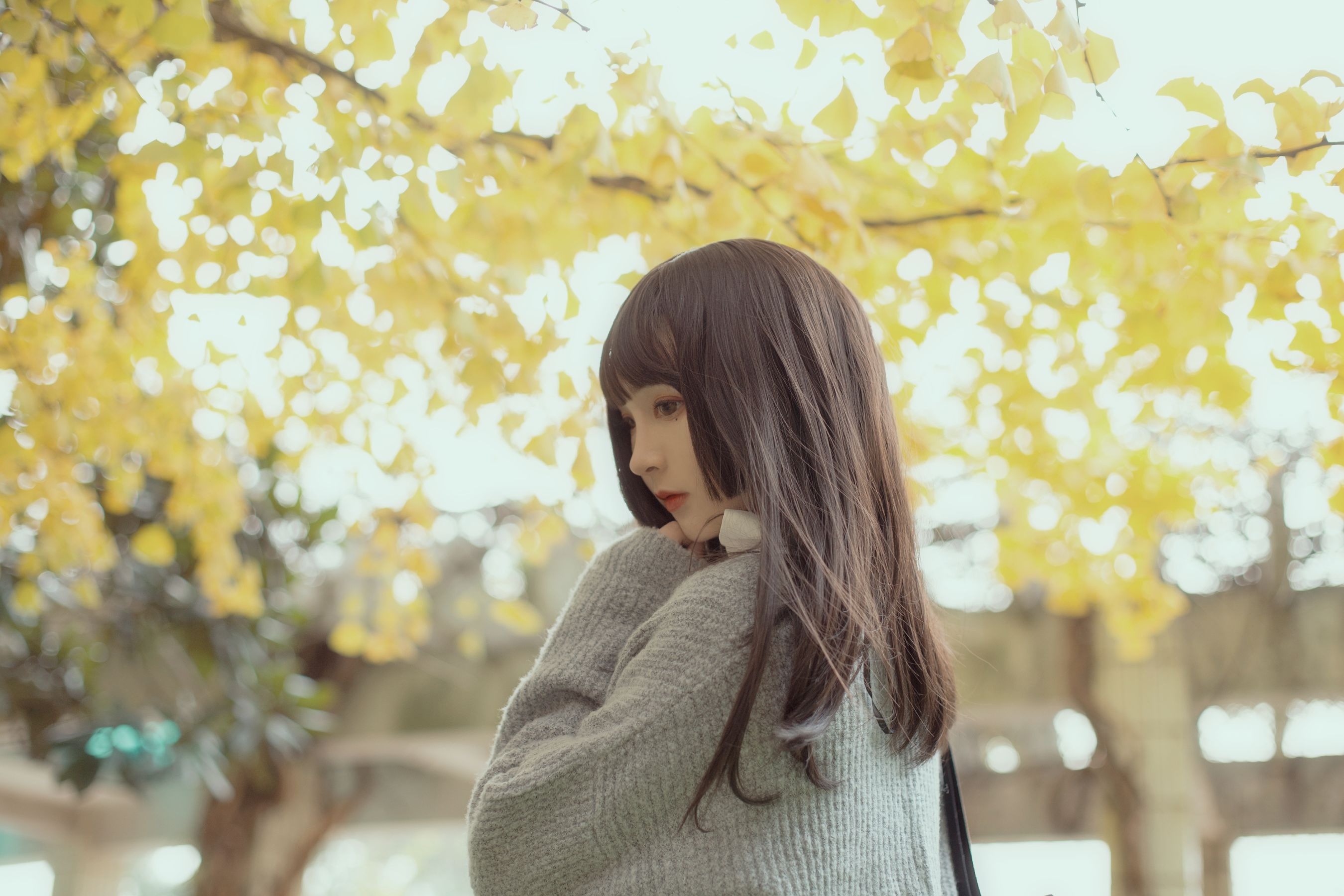 [Cosplay写真] 二次元美女古川kagura – 银杏树下 [21P]