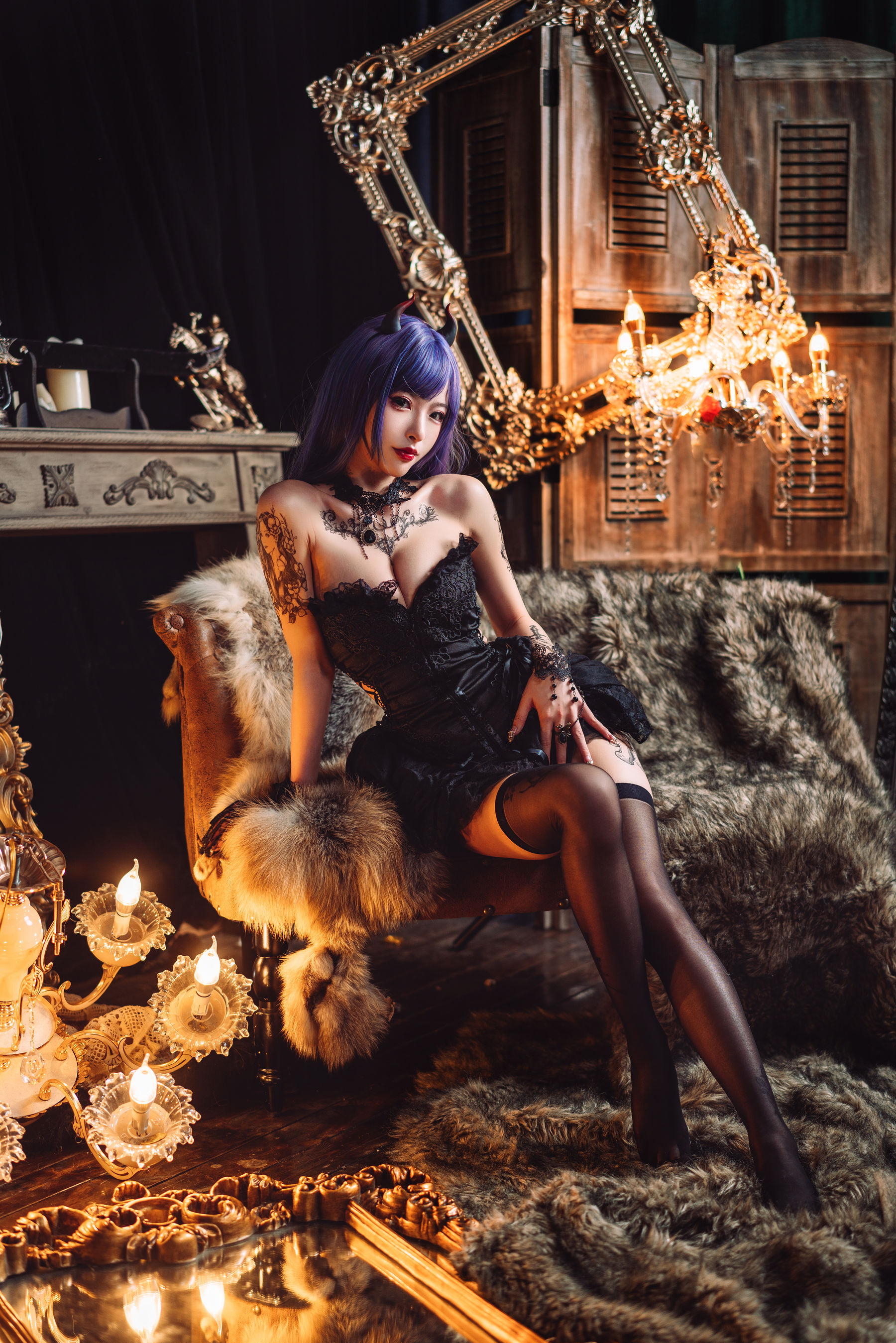 尤物清水由乃 – 暗黑纹身 [30P]