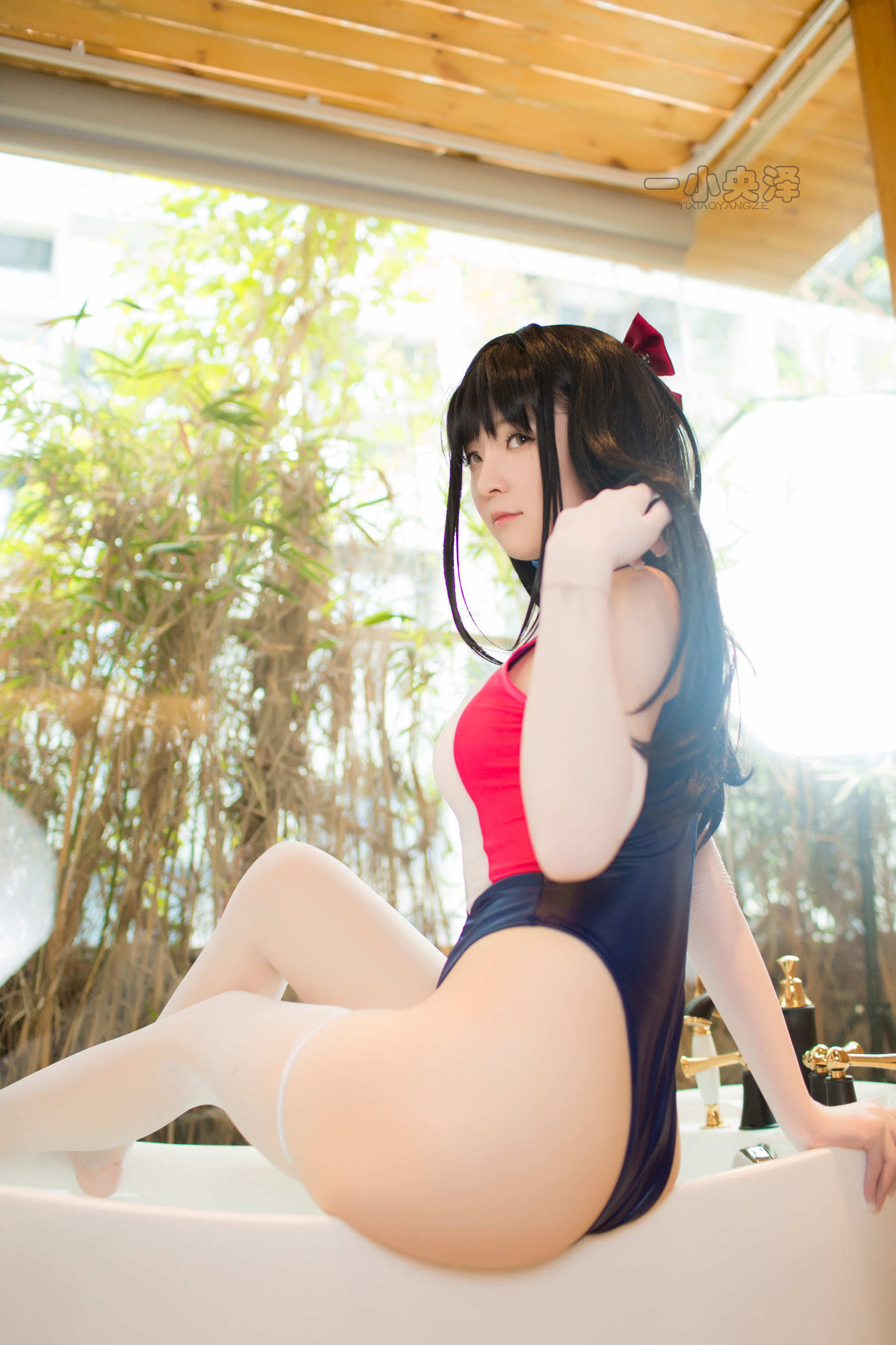 [萝莉COS] 一小央泽 – 猫女泳衣 [33P]