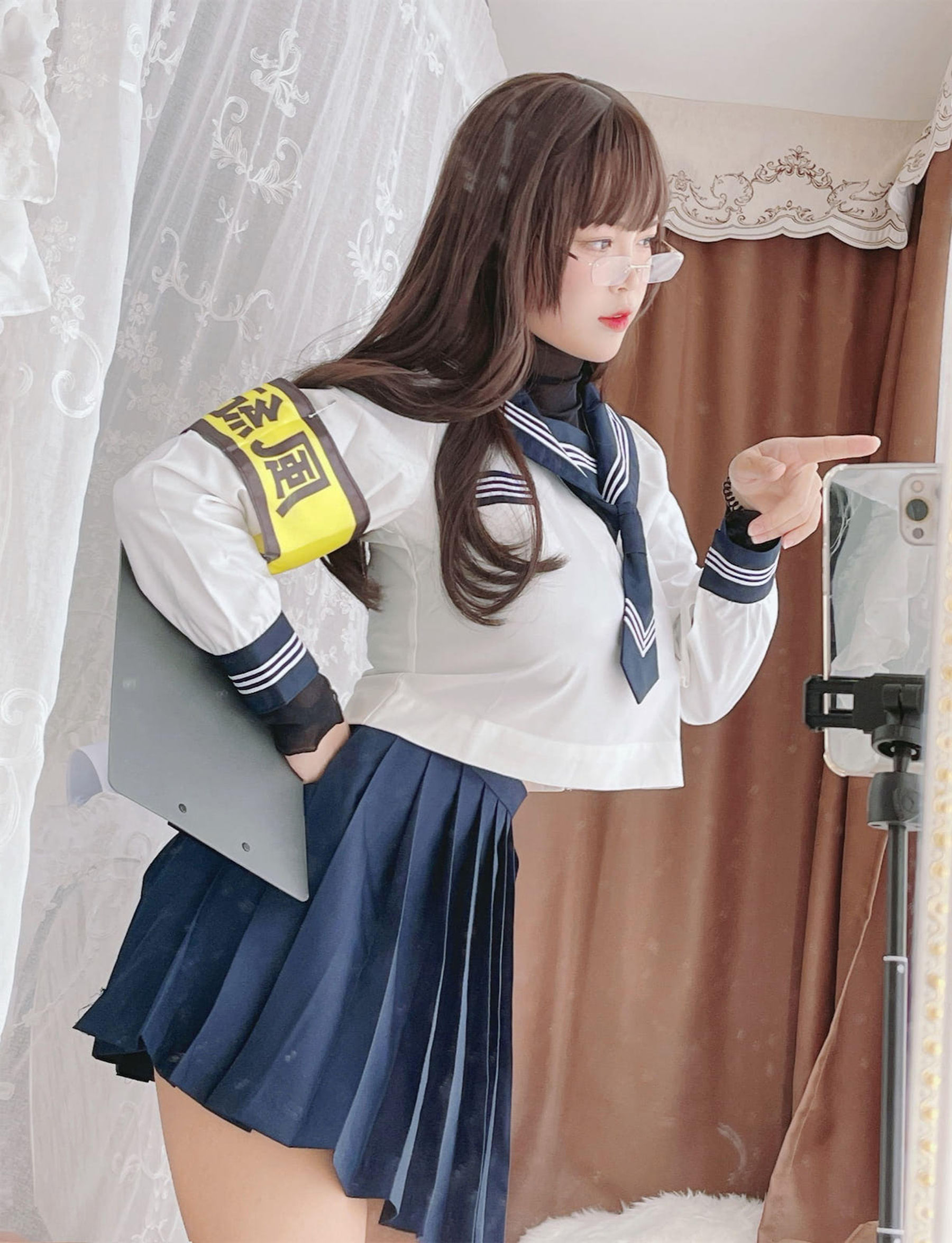 萌系小姐姐-白烨-&耶米西奶露 – 风纪委员 [59P]