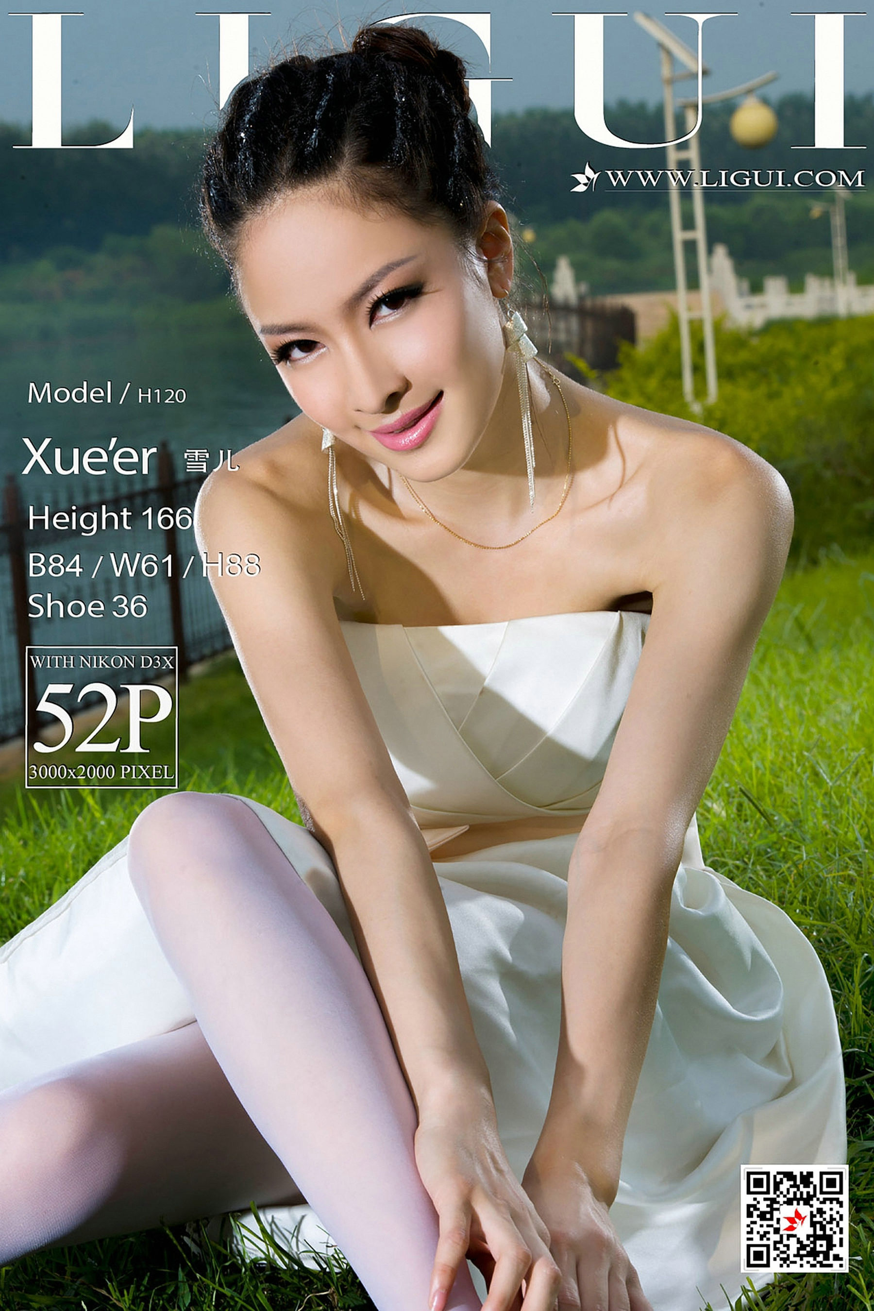 Model 雪儿《白丝+抹胸礼服》 [丽柜Ligui]_第1张