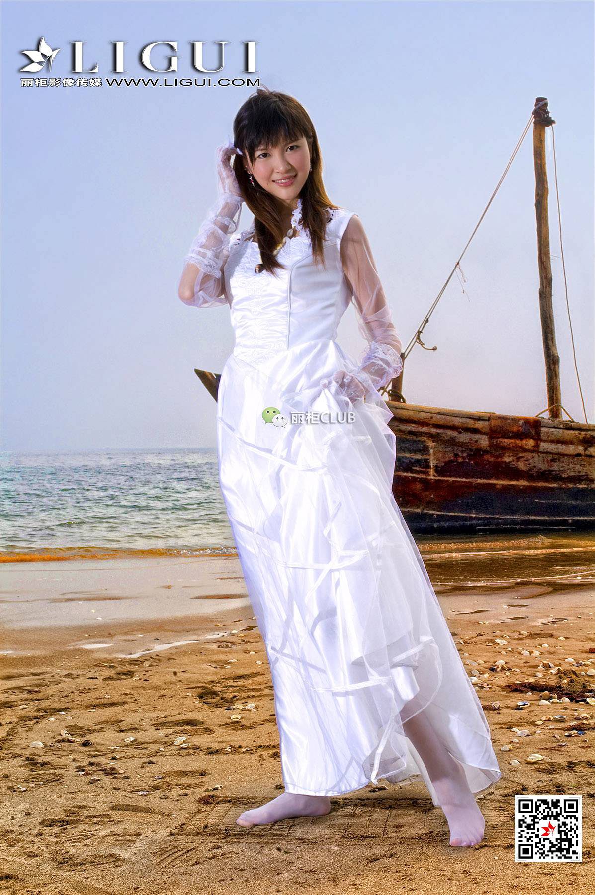 菲儿《沙滩婚纱》 [丽柜LIGUI] 网络丽人_第2张