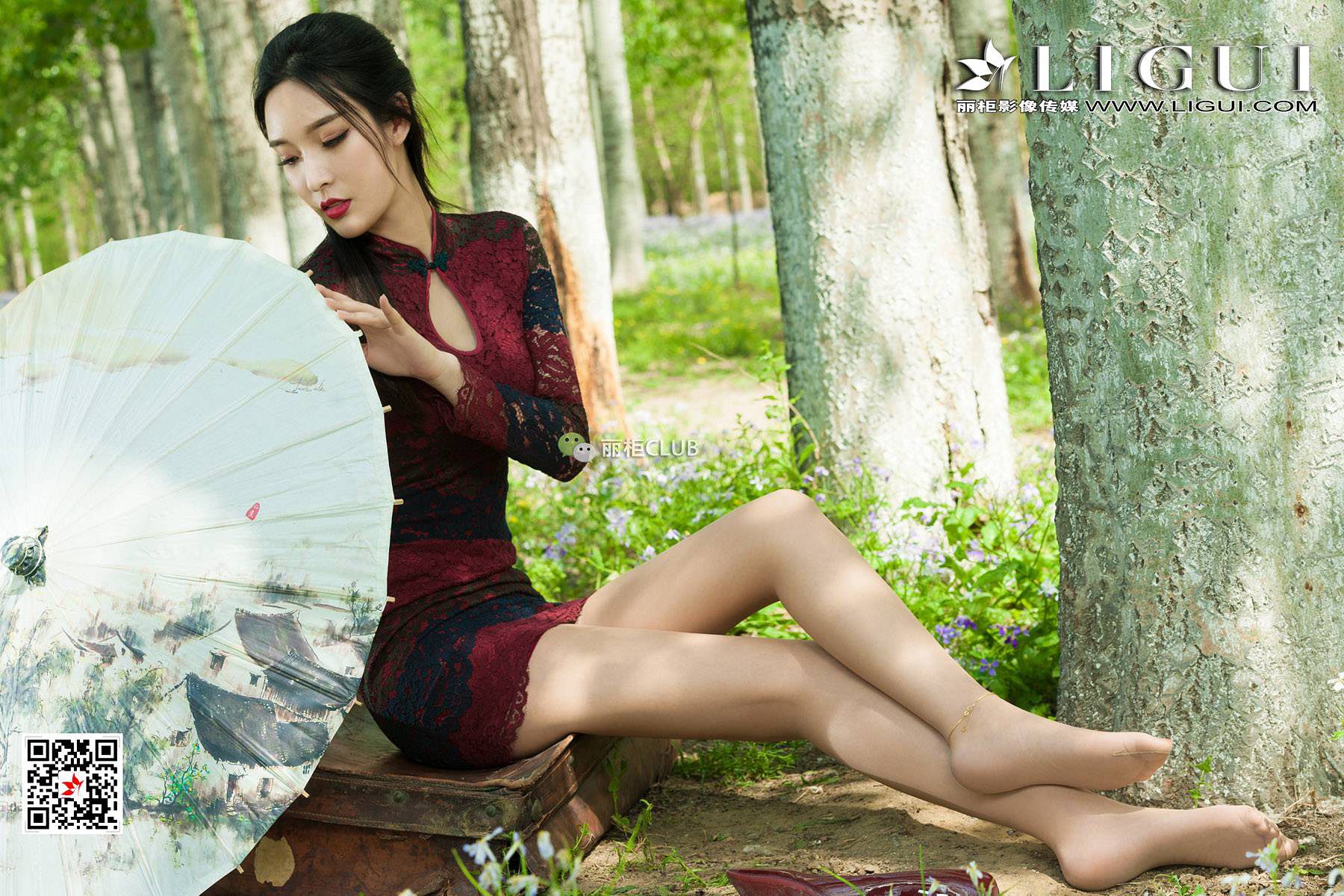 腿模雪糕《古典蕾丝旗袍丝足》 [丽柜LIGUI] 美腿丝足_第2张