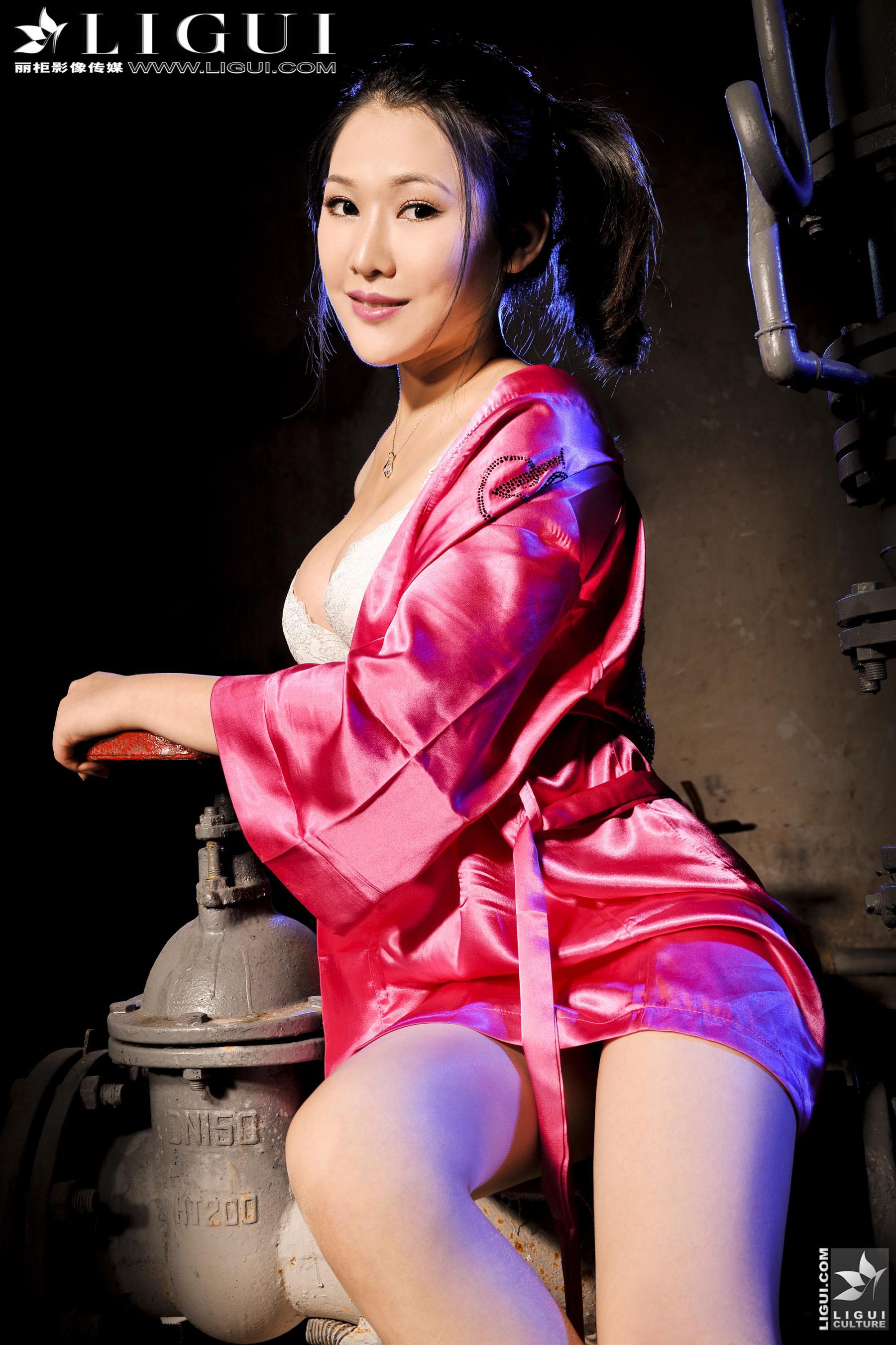 Model 文静《睡衣+肉丝袜高跟》[丽柜LiGui] 美腿丝足写真图片_第5张