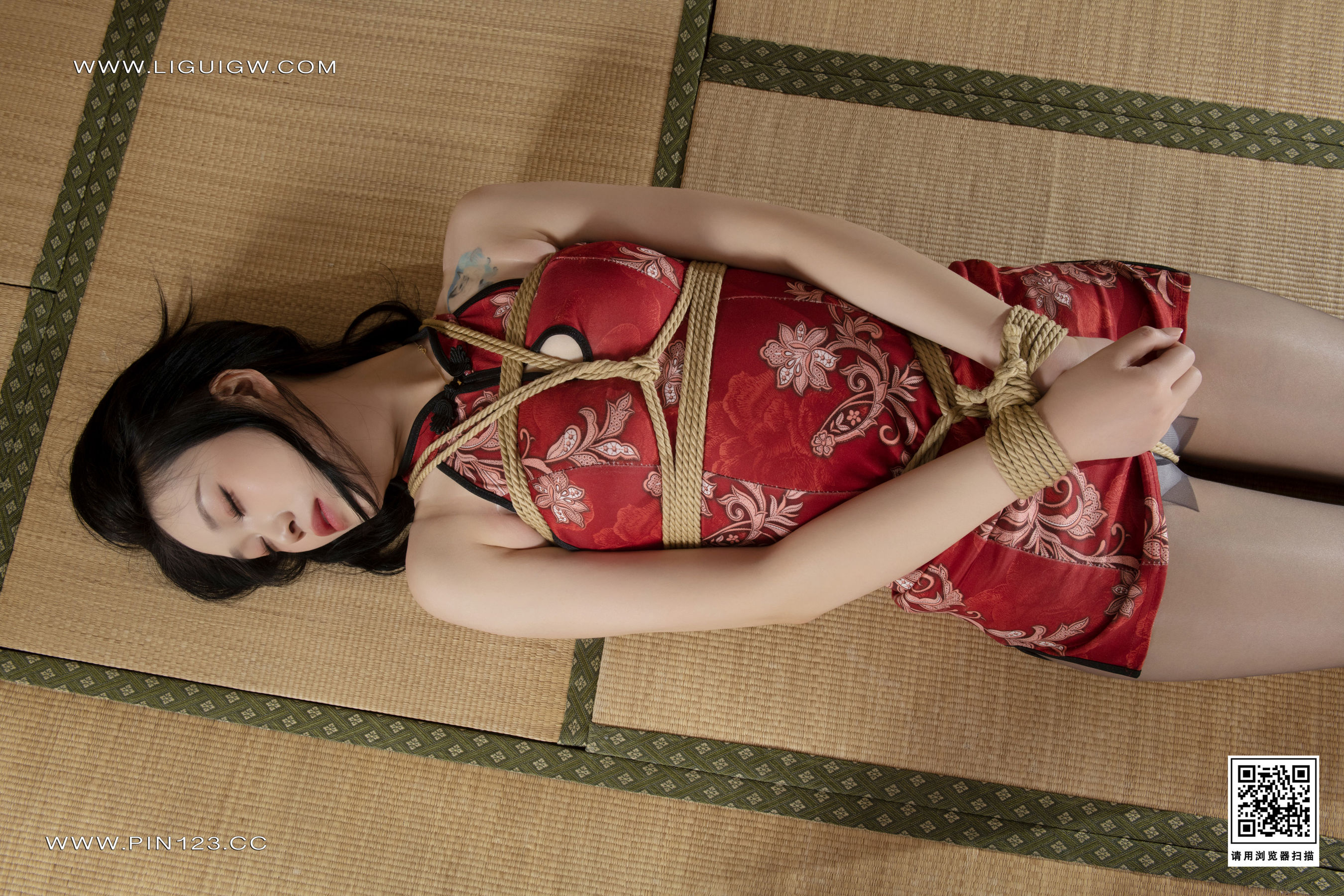 [Ligui丽柜] 2024.06.14 双生花-绳缚旗袍 甜甜&尔尔_第4张