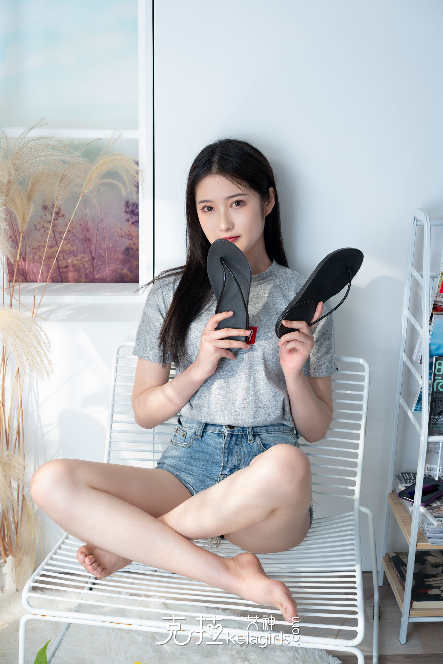 [克拉女神Kelagirls]  嘉萌 萌妹人字拖_第2张