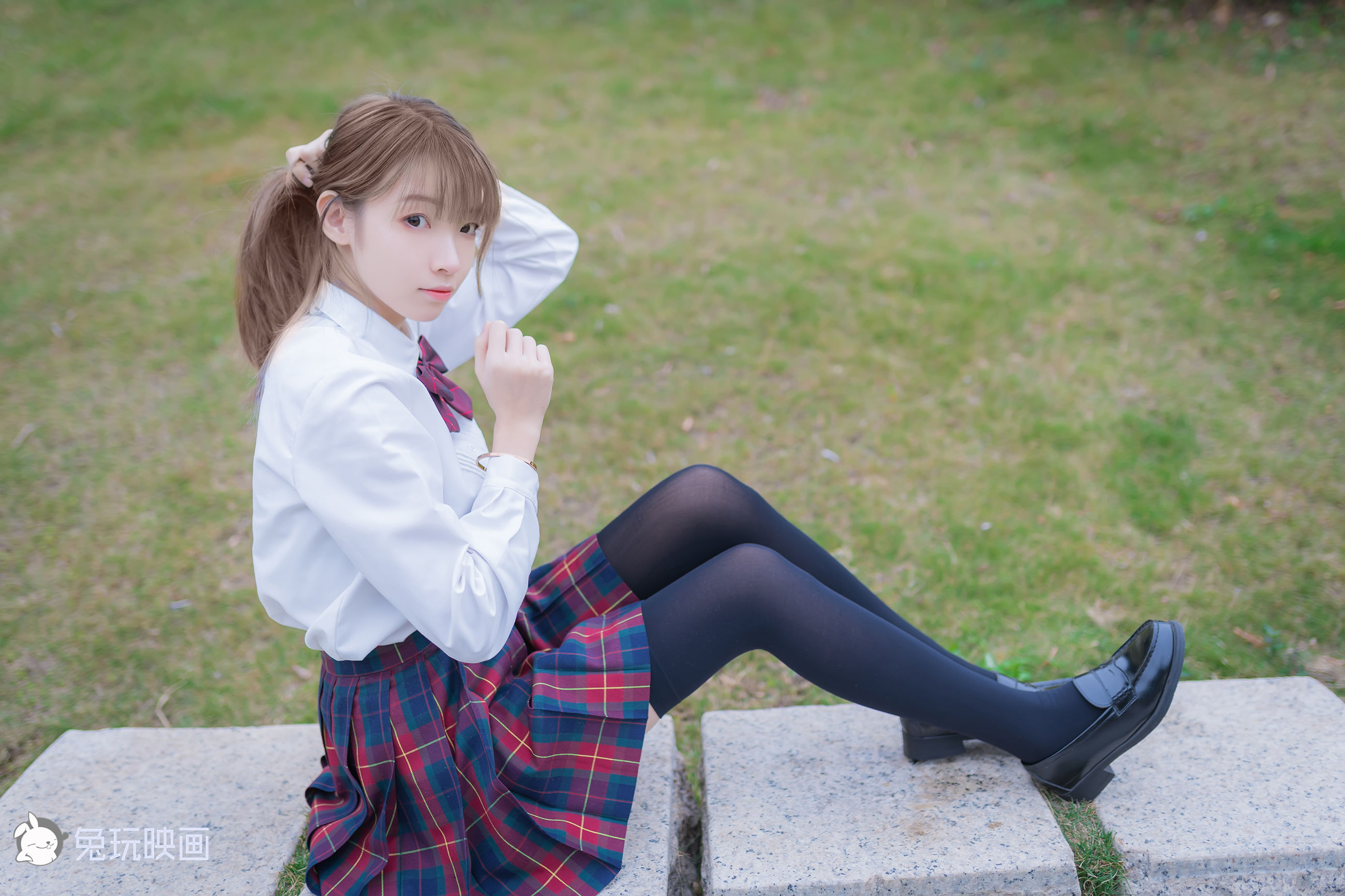 [兔玩映画] - JK制服 Vol.006 绿草坪_第3张