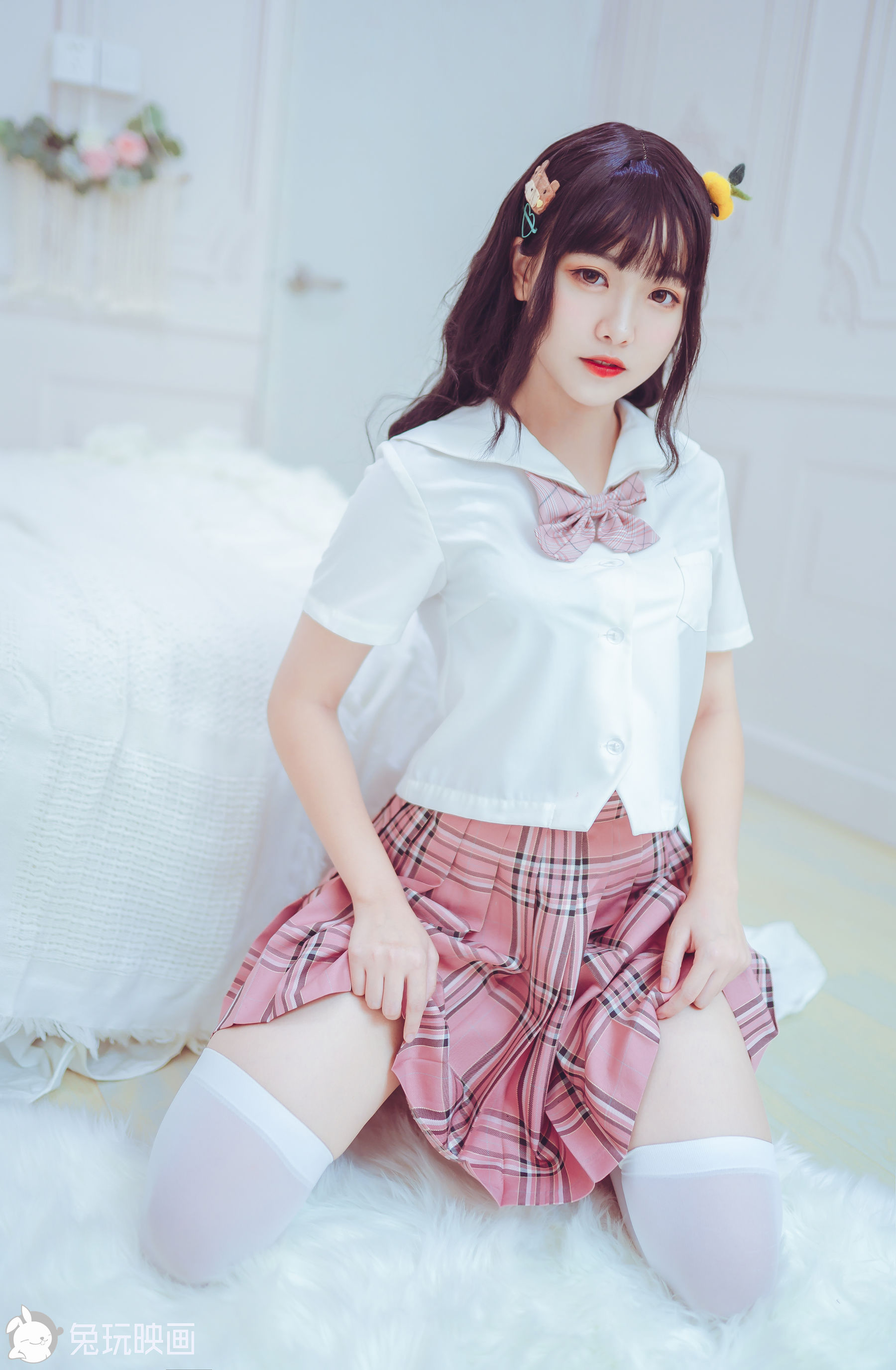 [兔玩映画] - JK制服 Vol.028 红粉佳人_第1张