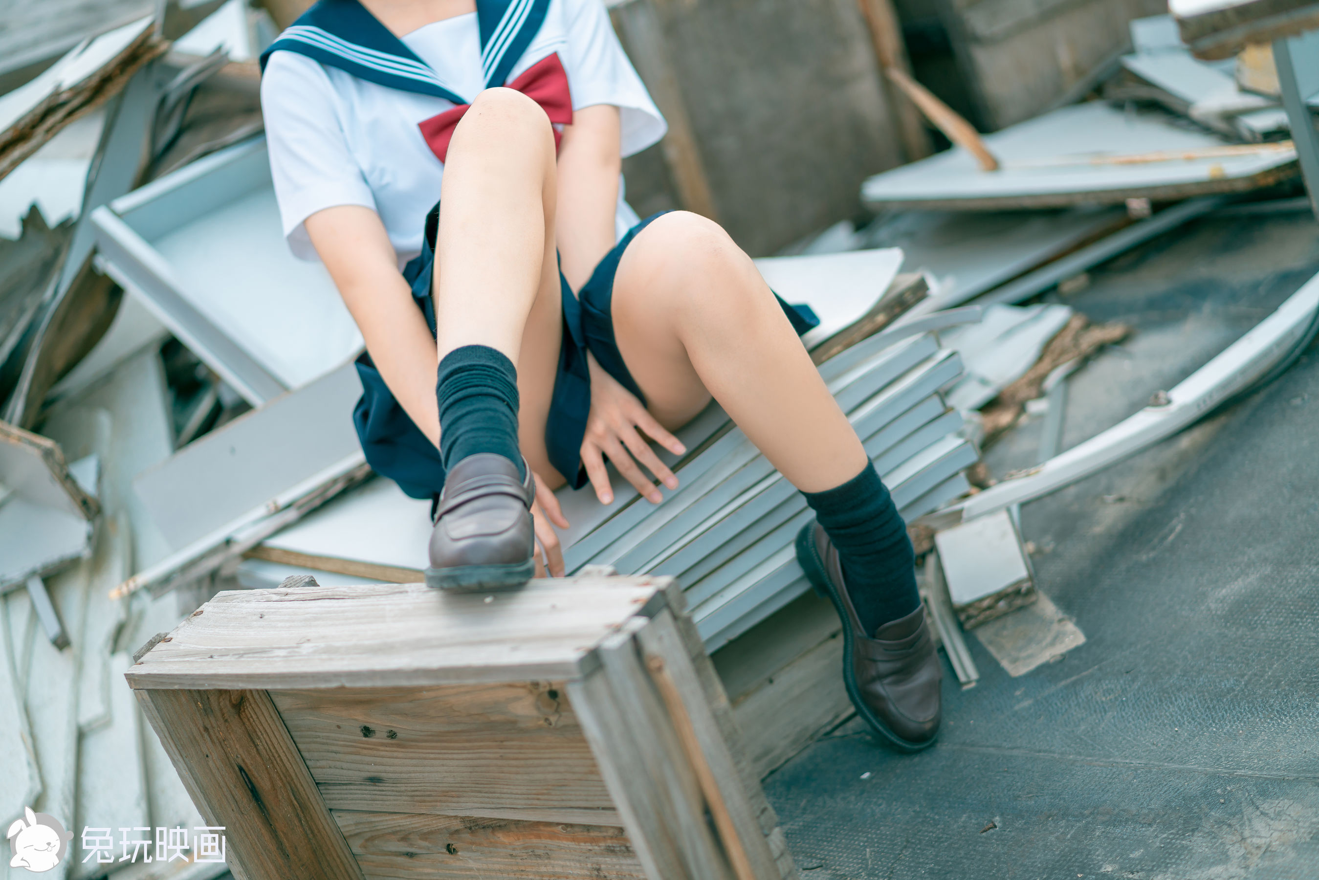 [兔玩映画] - JK制服 Vol.032 黄昏天台_第5张