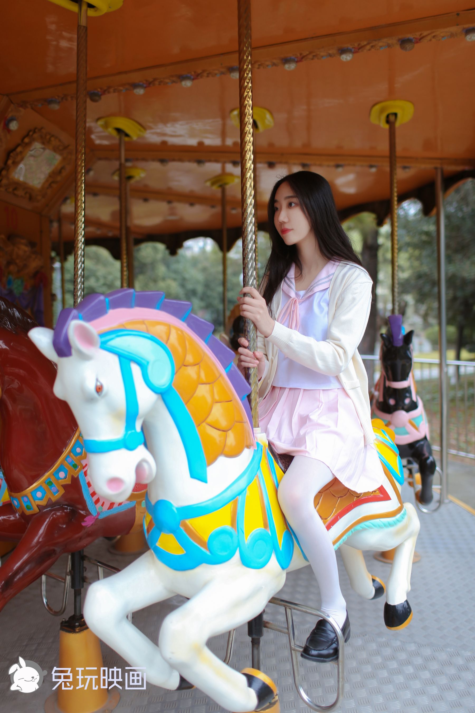 [兔玩映画] - 公园里的白丝_第5张