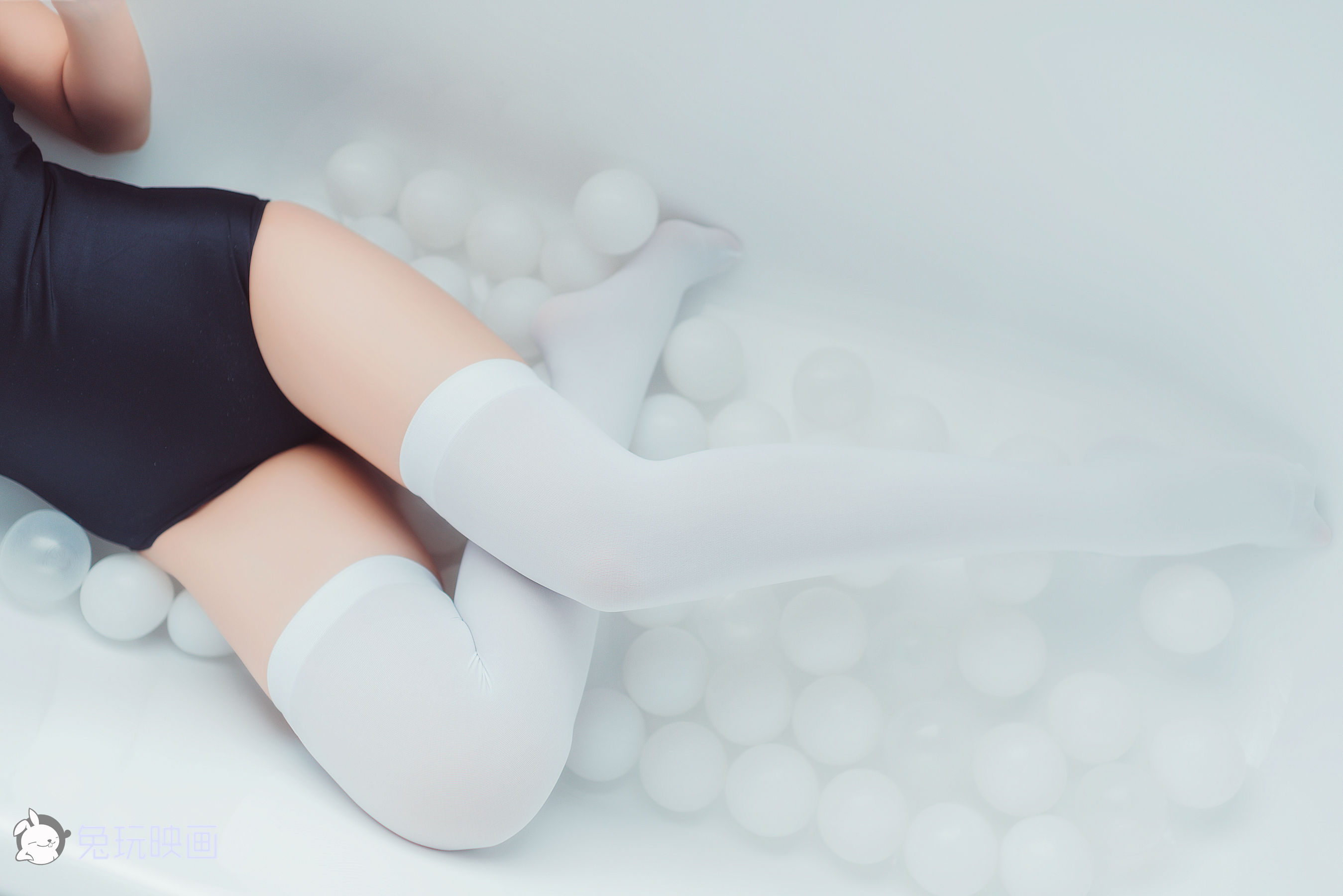 [兔玩映画] - 夏日泳装 Vol.025 白丝喵_第3张