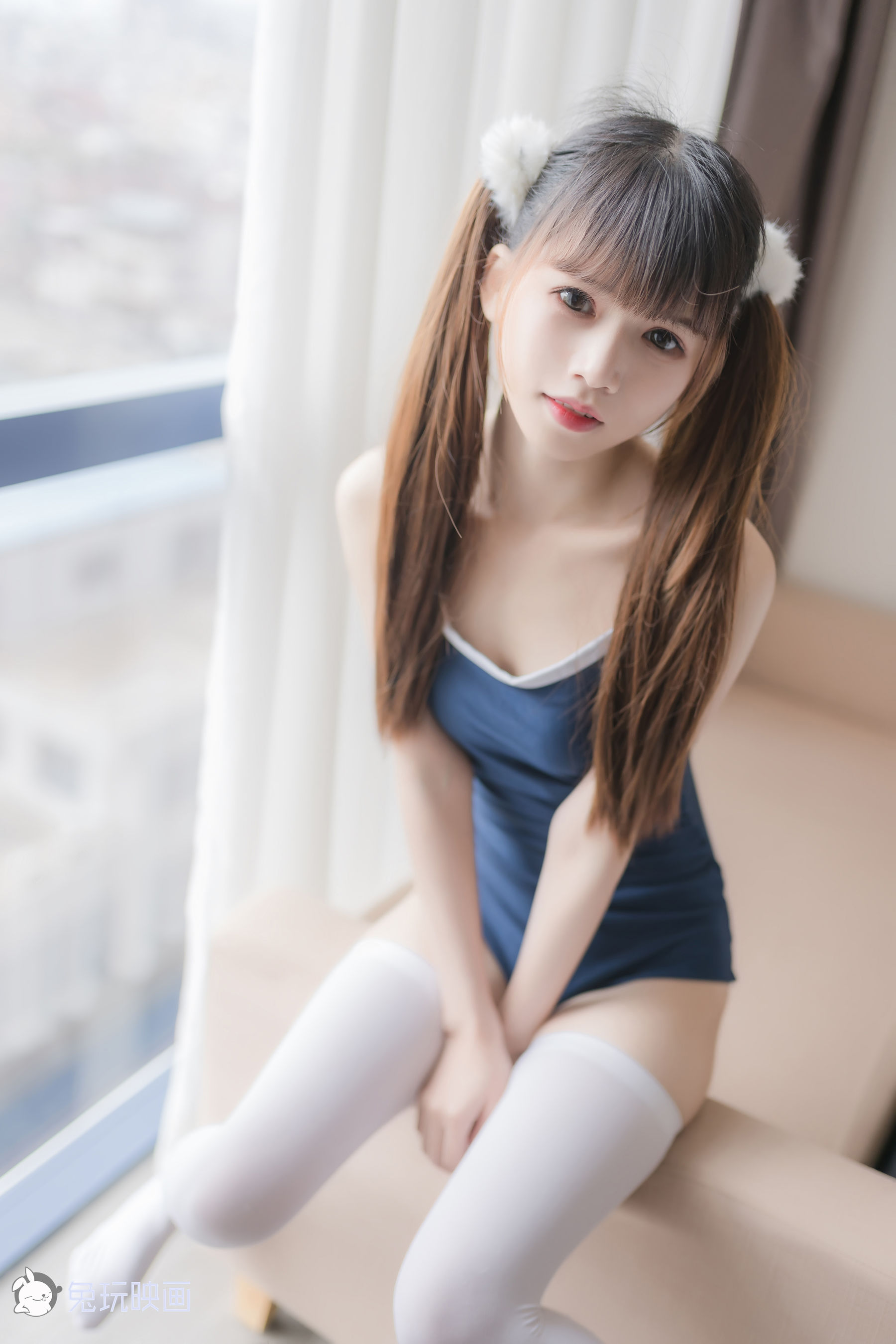 [兔玩映画] - 夏日泳装 Vol.036 白丝袜_第1张