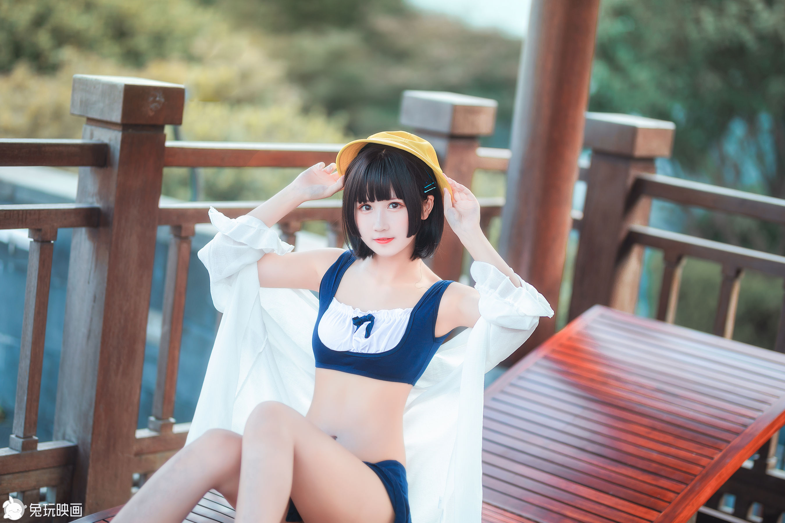 [兔玩映画] - 夏日泳装 Vol.041 小黄帽_第2张