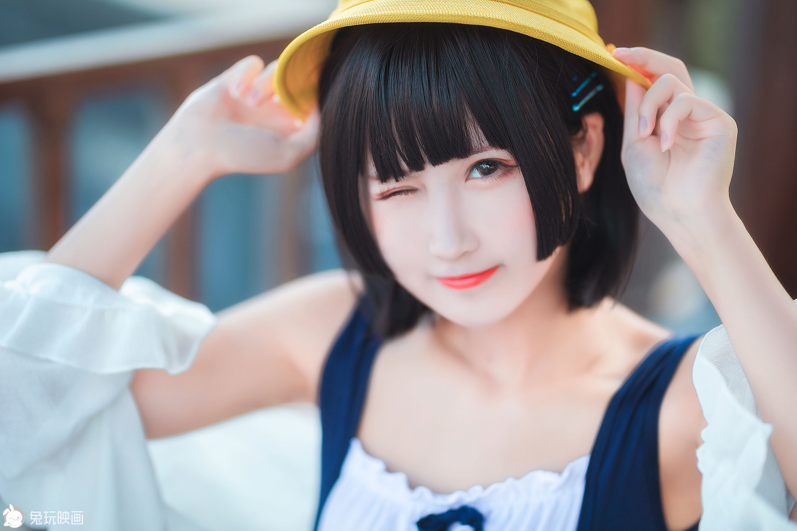 [兔玩映画] - 夏日泳装 Vol.041 小黄帽_第3张