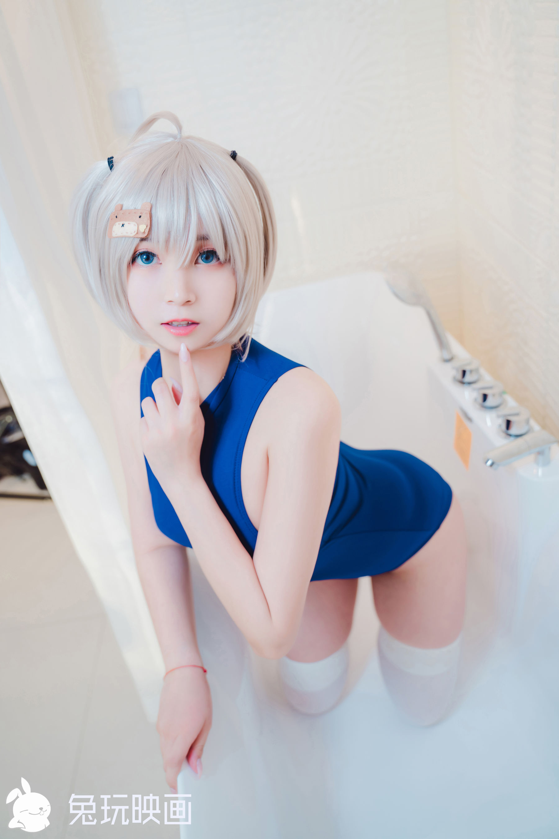 [兔玩映画] - 夏日泳装 Vol.059 银发娘_第1张