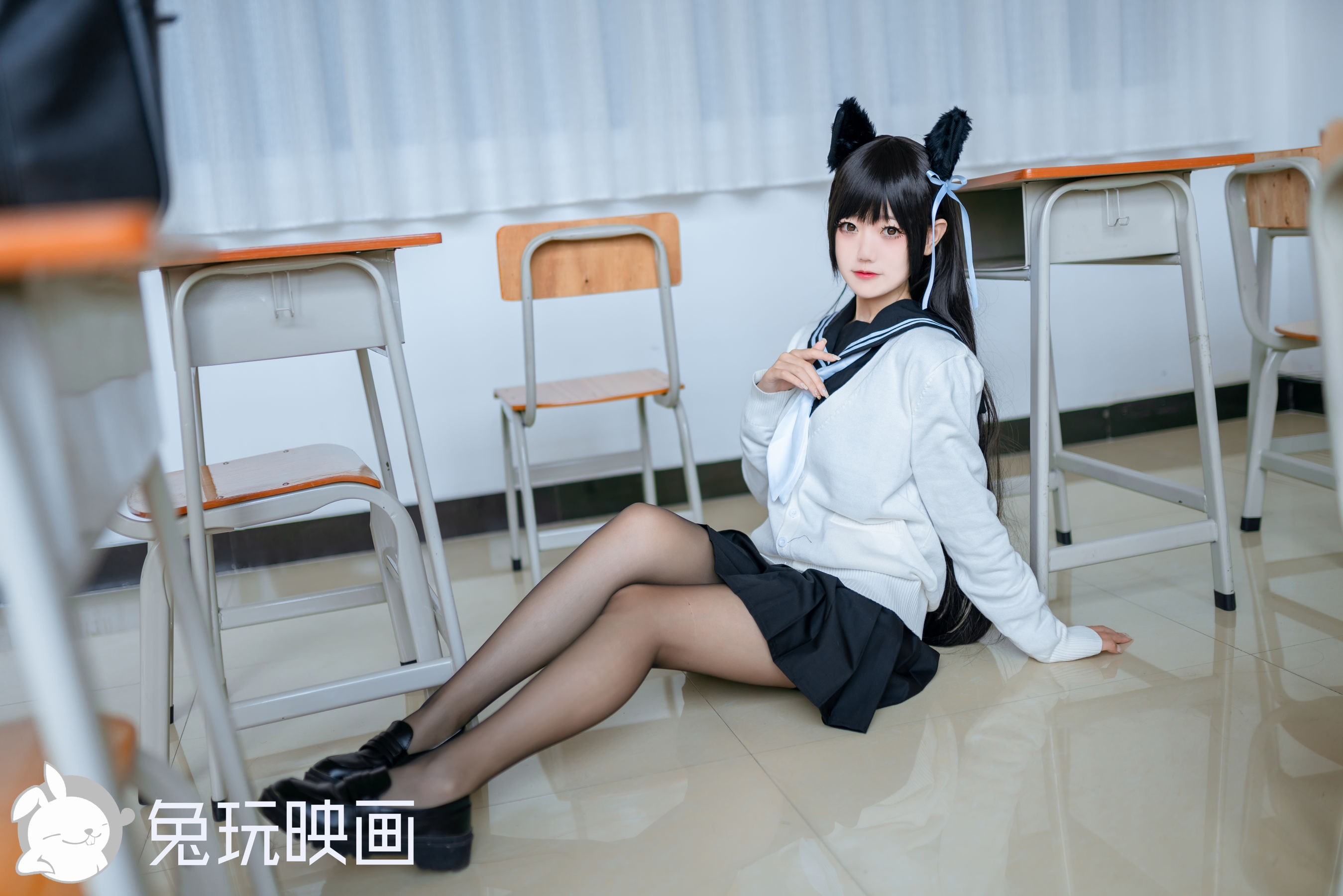 [兔玩映画] - 爱宕黑丝JK_第3张