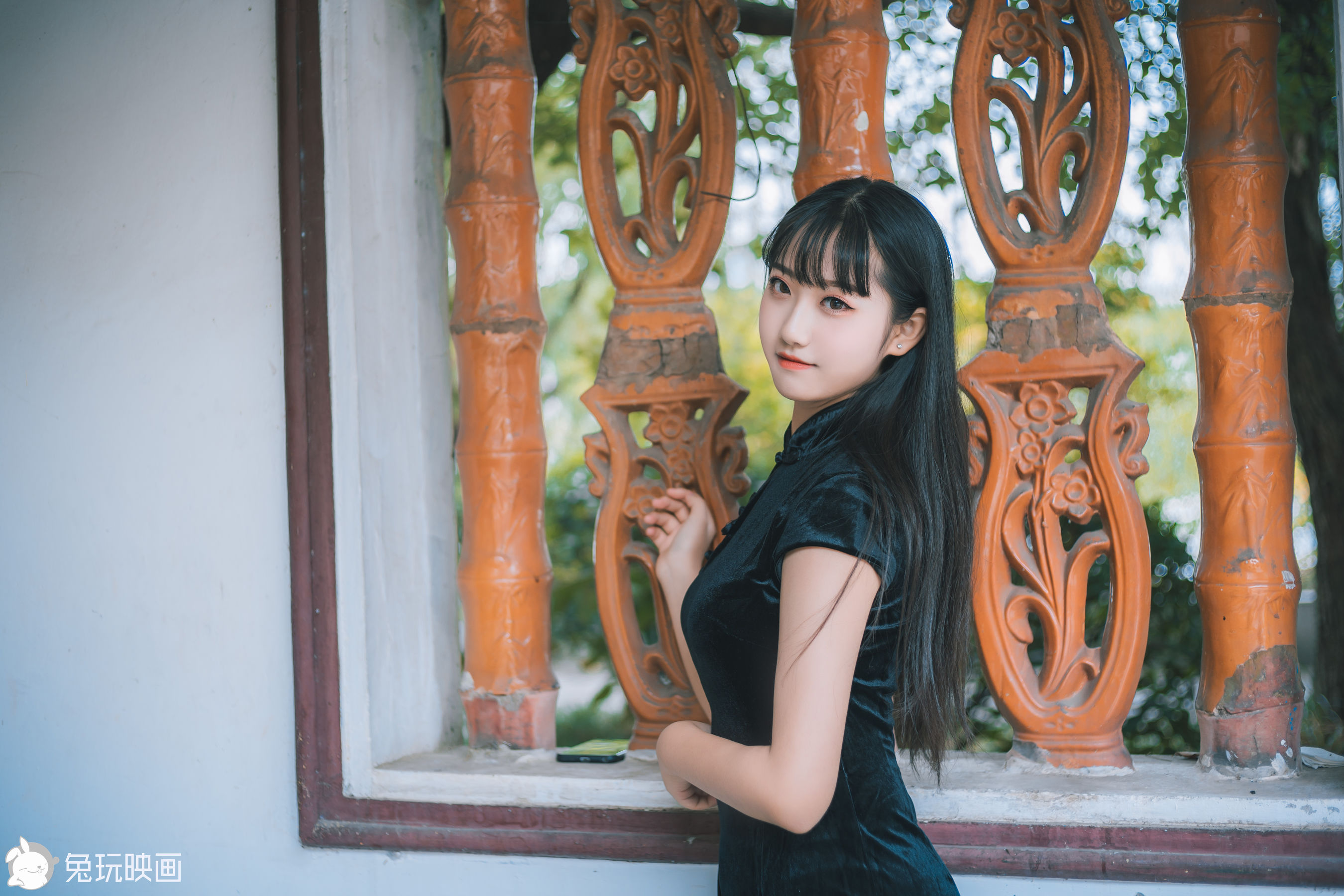 [兔玩映画] - 黑色旗袍游园会_第4张