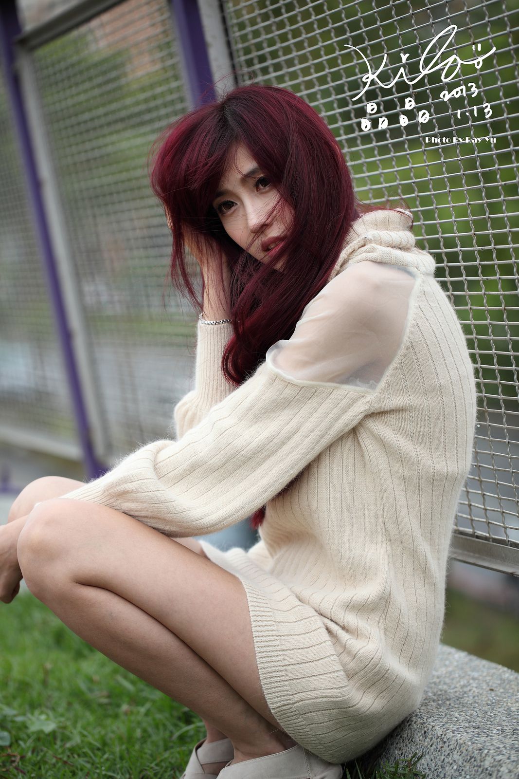 Kila晶晶/廖挺伶《针织衫套裙街拍》_第2张