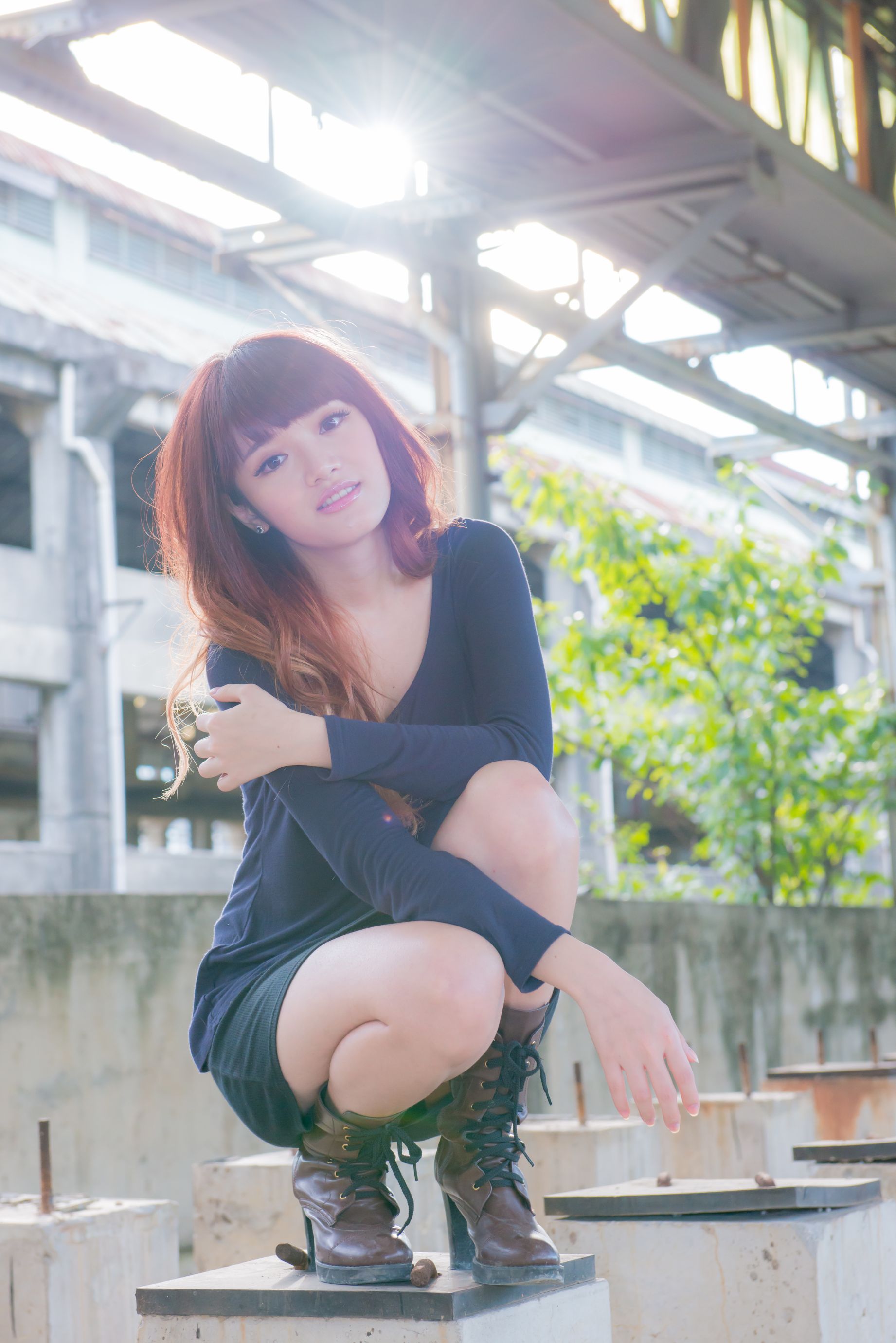 台湾正妹林岗怡Didy《废墟车站唯美外拍》_第3张