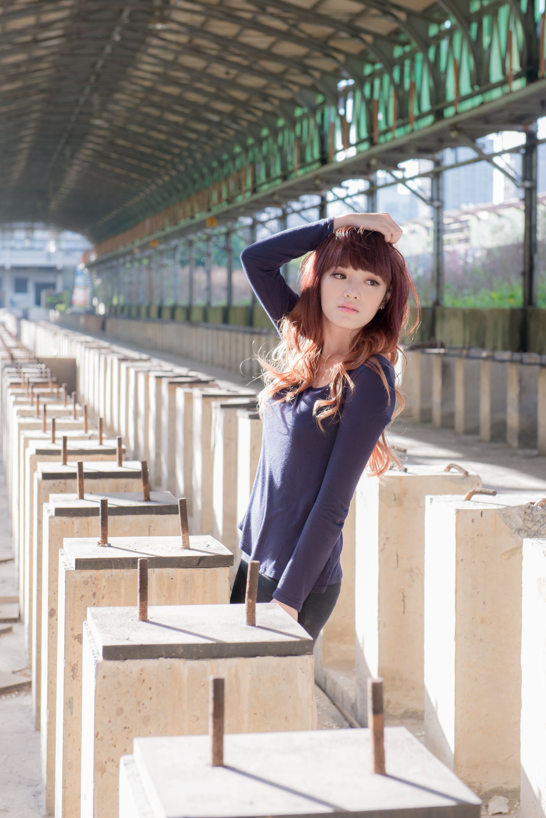 台湾正妹林岗怡Didy《废墟车站唯美外拍》_第4张