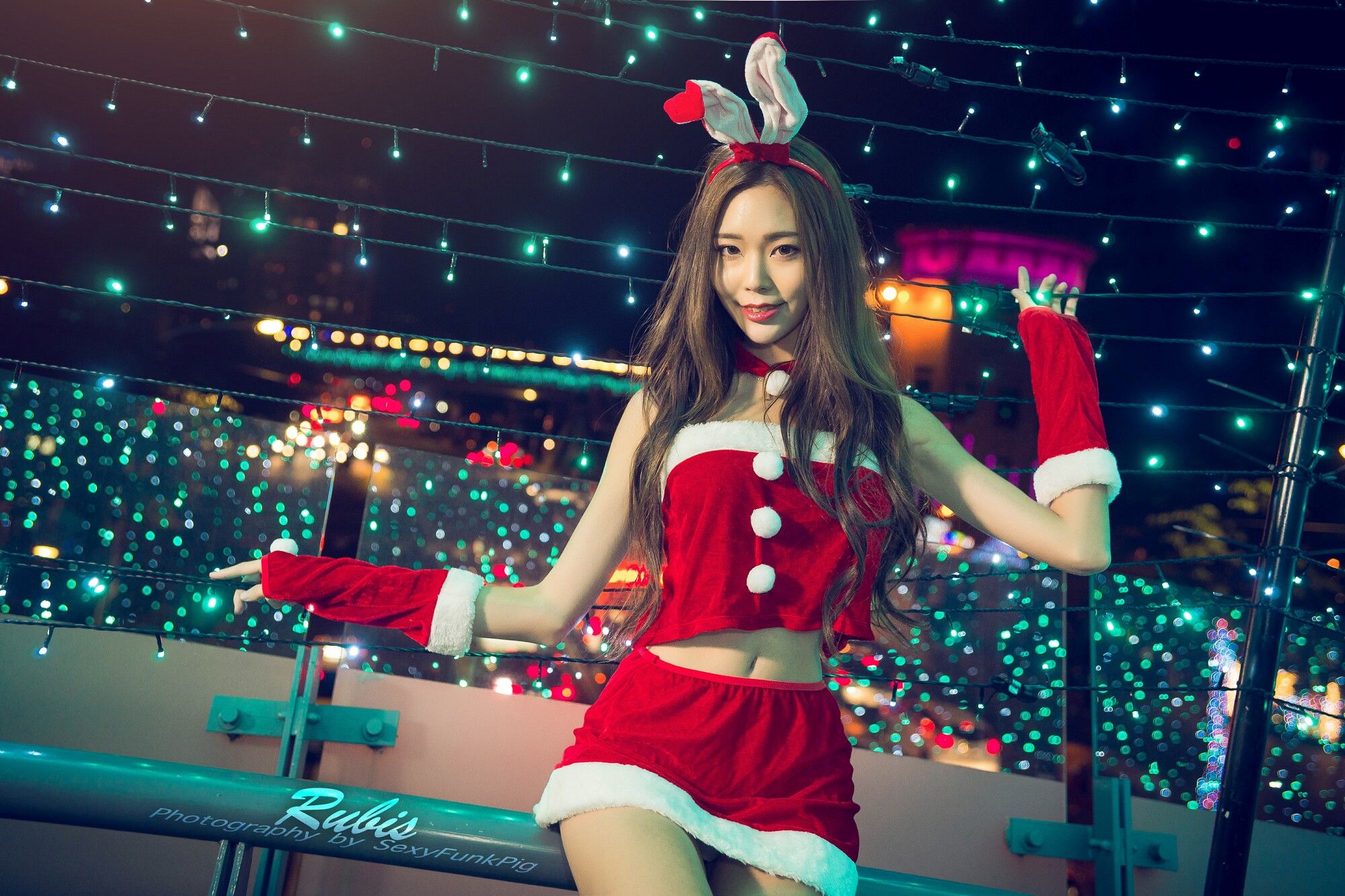 [台湾正妹] 黄上晏Rubis 新北耶誕城夜拍_第3张