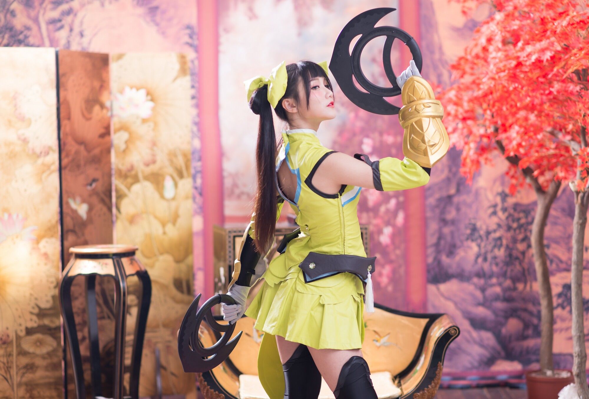 [台湾正妹] 乔乔儿《琴棚孙尚香 白丝》_第4张