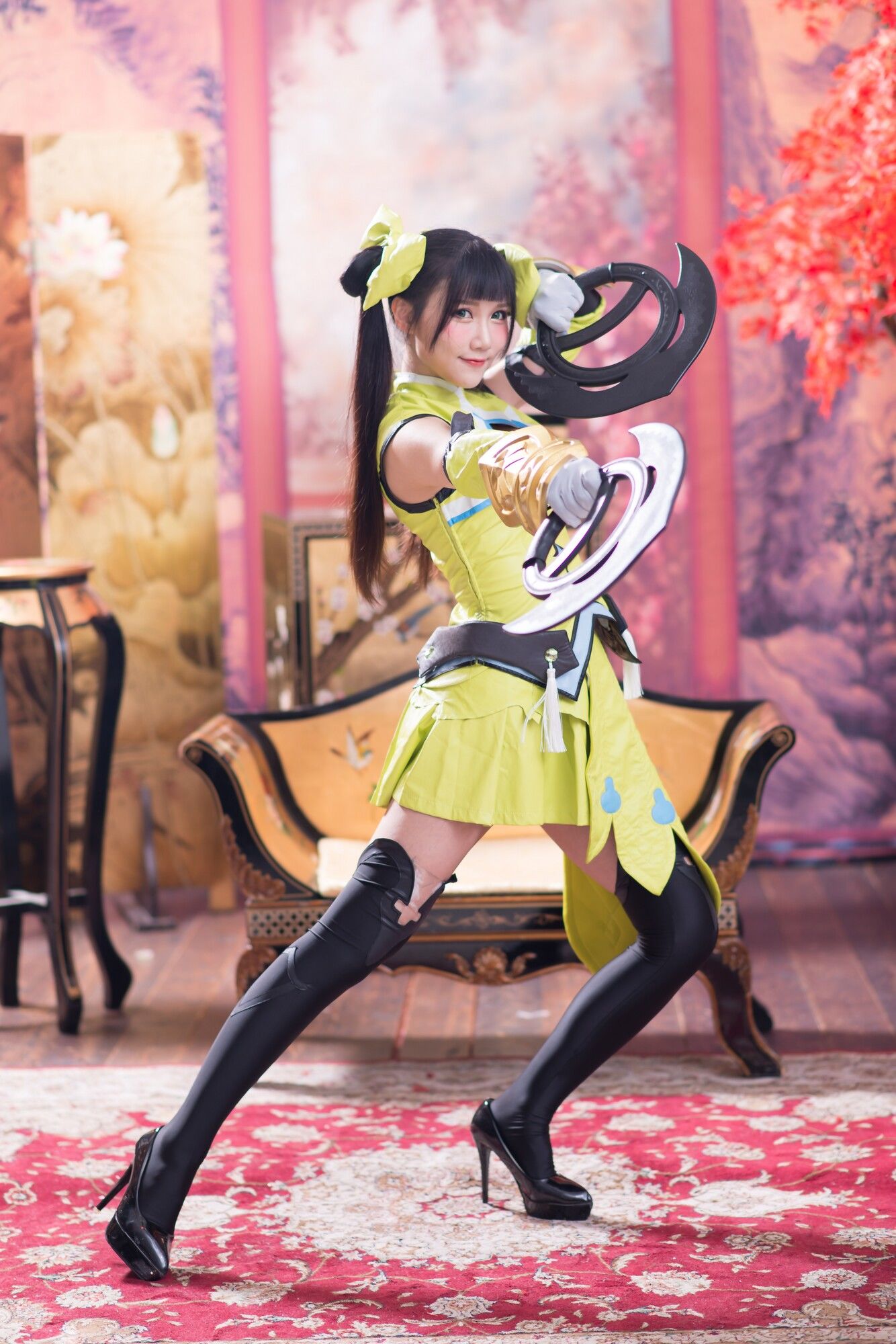 [台湾正妹] 乔乔儿《琴棚孙尚香 白丝》_第5张