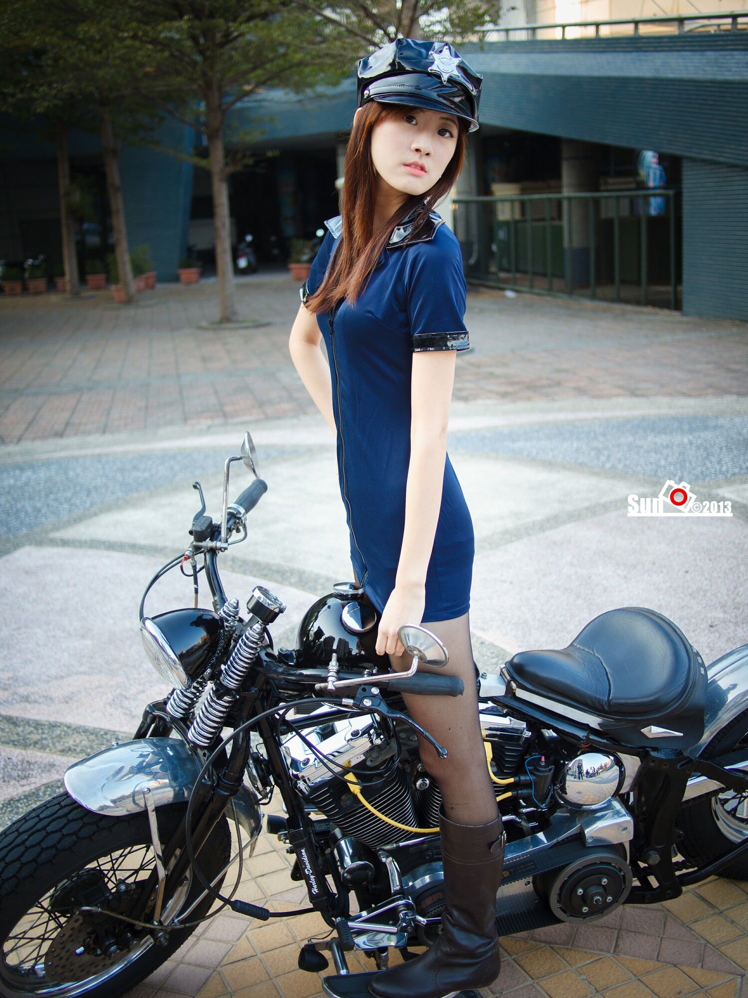 [台湾女神] 林茉晶 - 哈雷女警与空姐_第2张