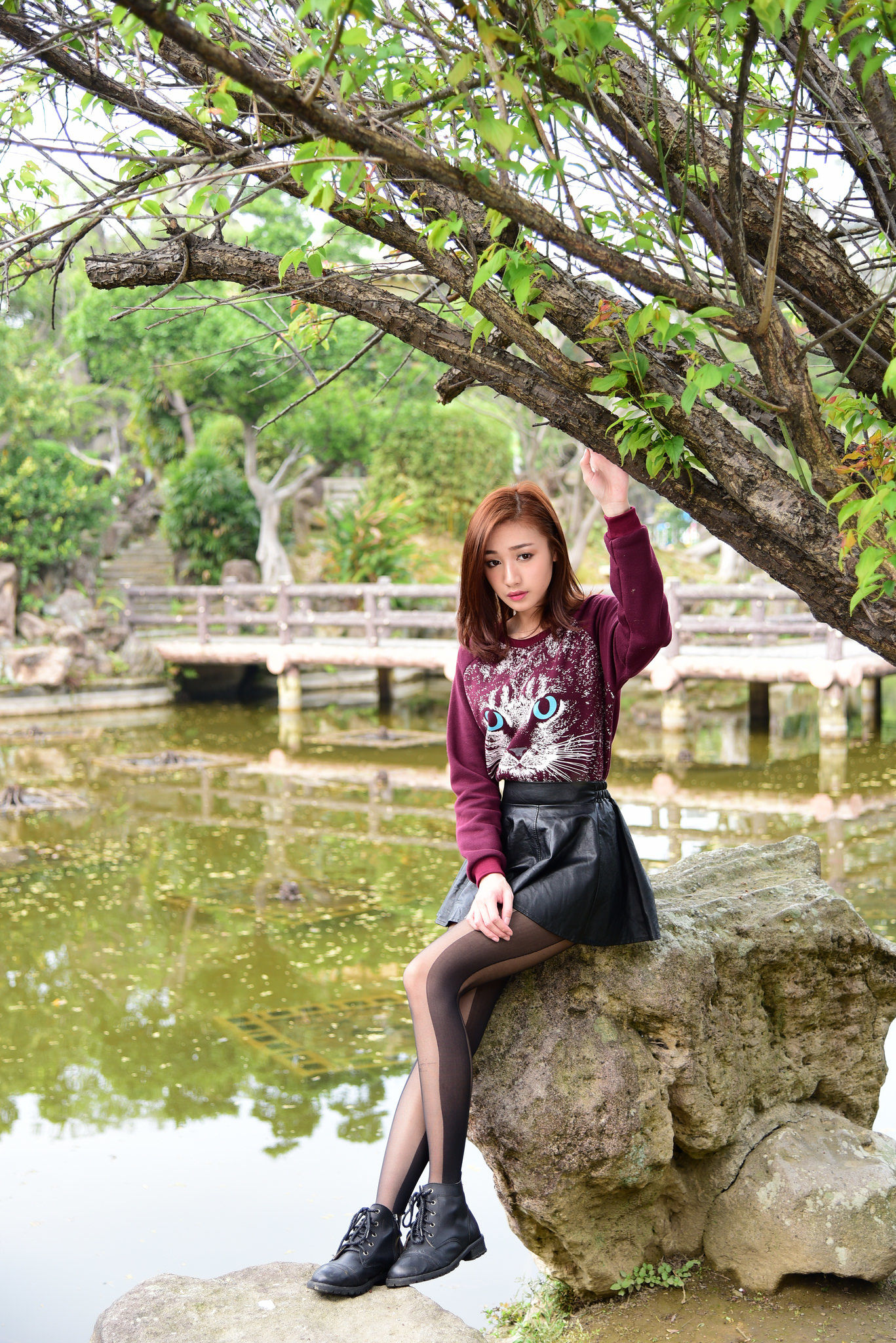 [台湾嫩模] 段璟乐/璟樂《雙溪公園 外拍（三套服装）》_第3张