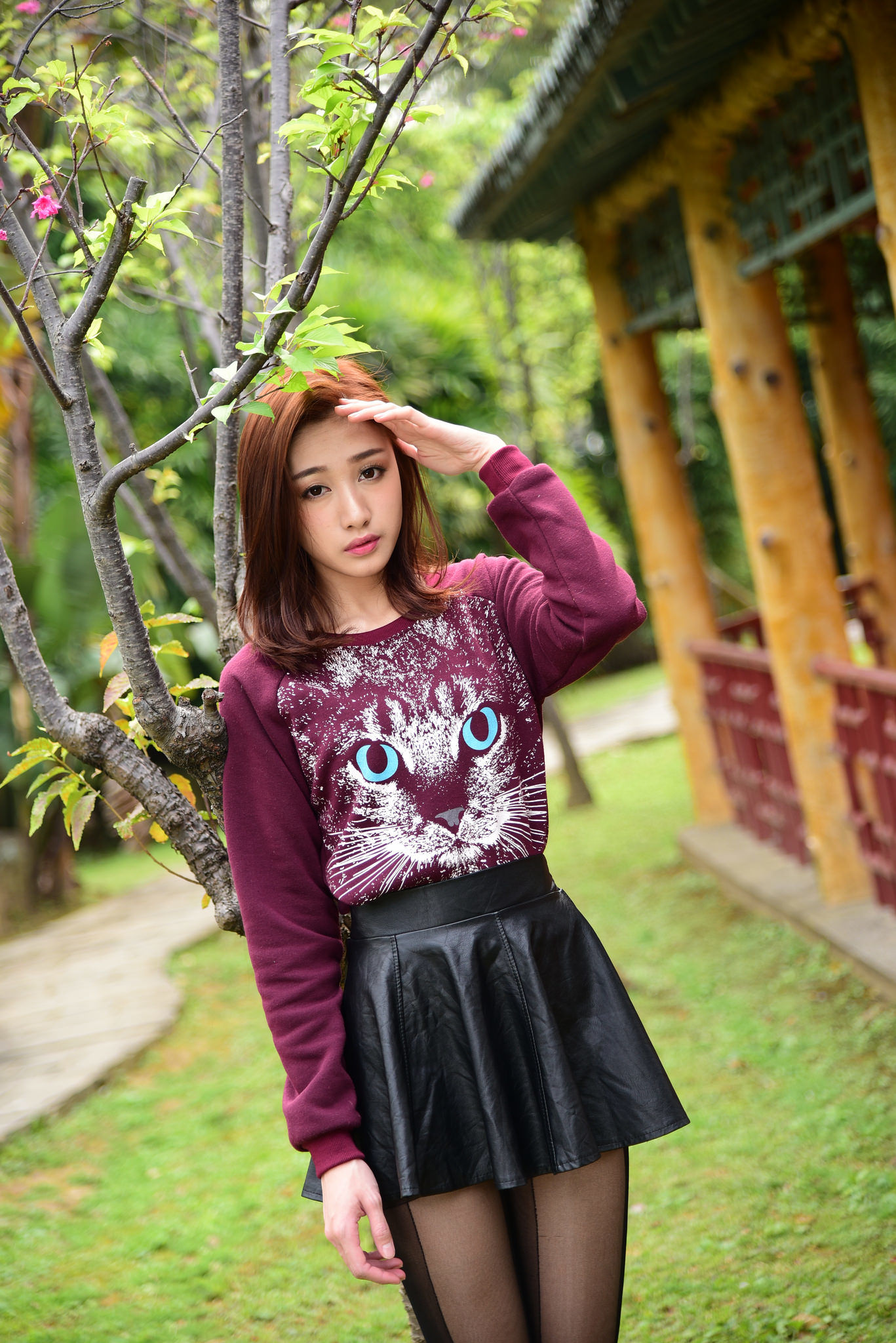 [台湾嫩模] 段璟乐/璟樂《雙溪公園 外拍（三套服装）》_第4张